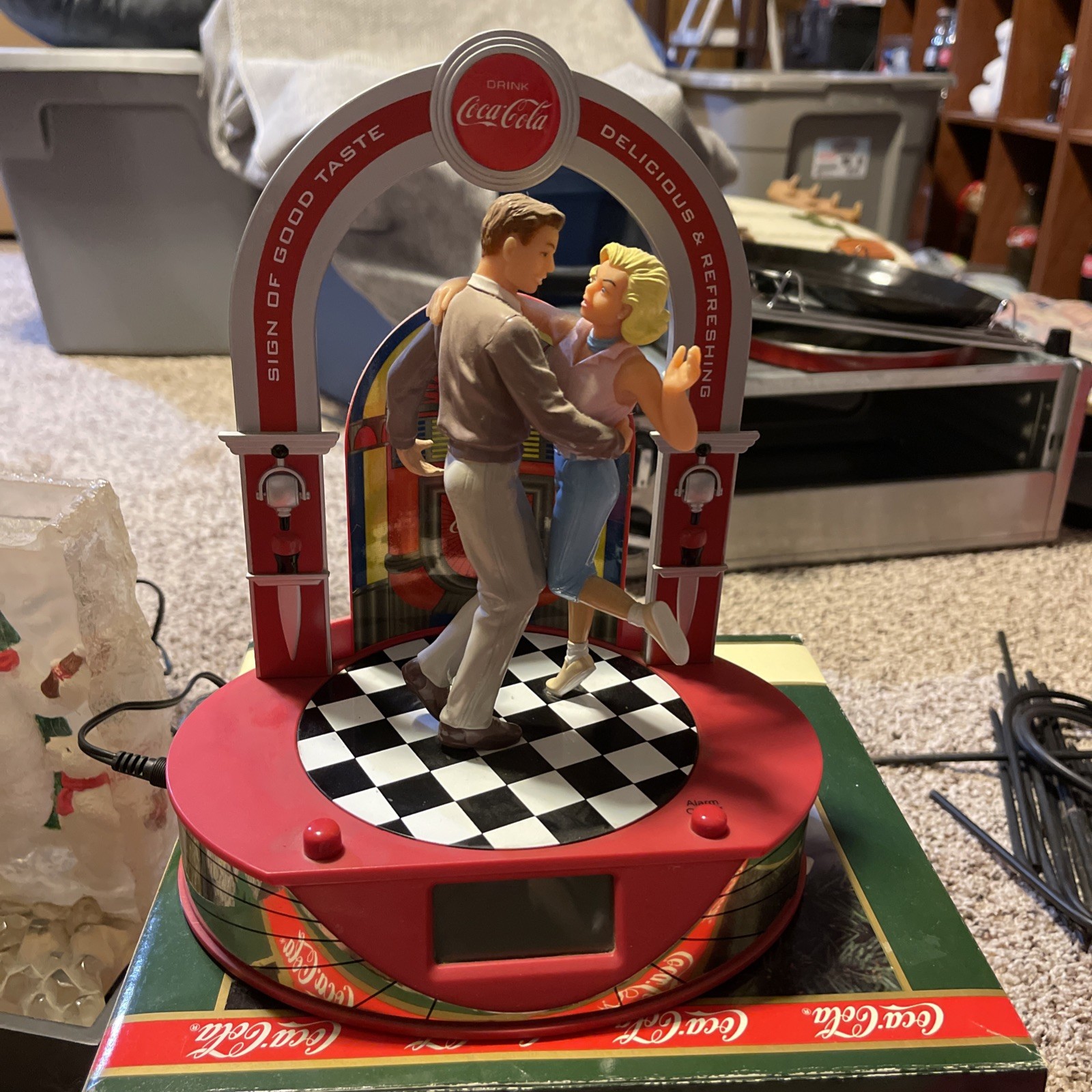 Coca-Cola Dancing Couple Jukebox Figurine Display Scene, Soda Theme