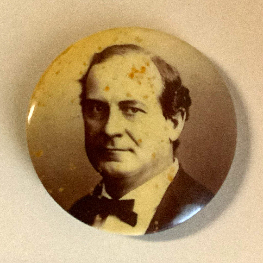 William Jennings Bryan Portrait Photo Pinback Campaign Button 1 3/4” c. 1900