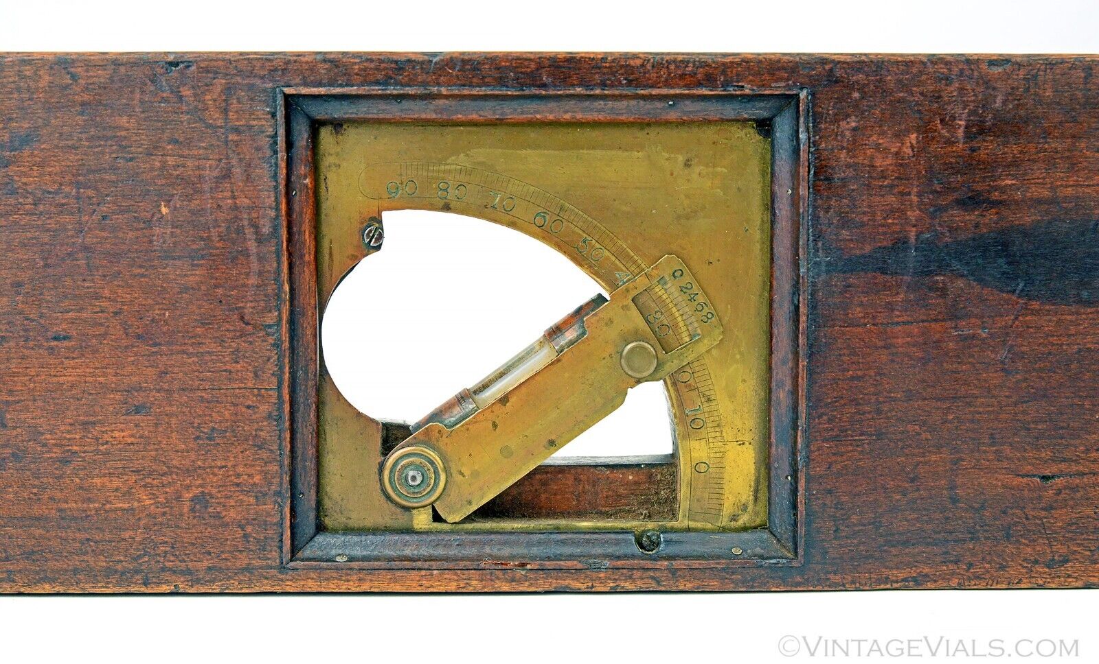 P. HODGE Inclinometer Level with Original Sights – c. 1850
