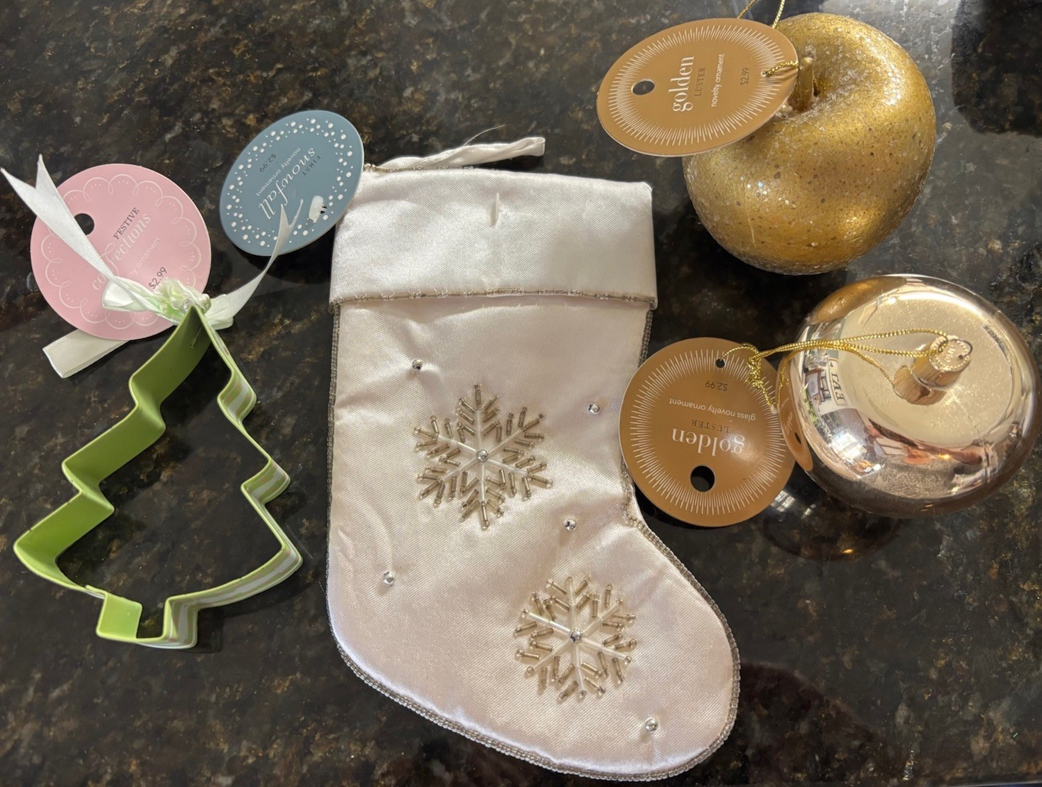 Martha Stewart 4 Vtg K-Mart Christmas Ornaments All W/Tags