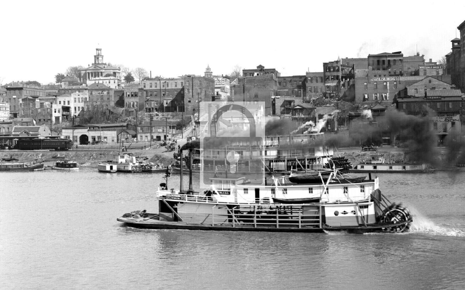 Steamboat Paddle Wheelers Vicksburg Mississippi MS Reprint Postcard