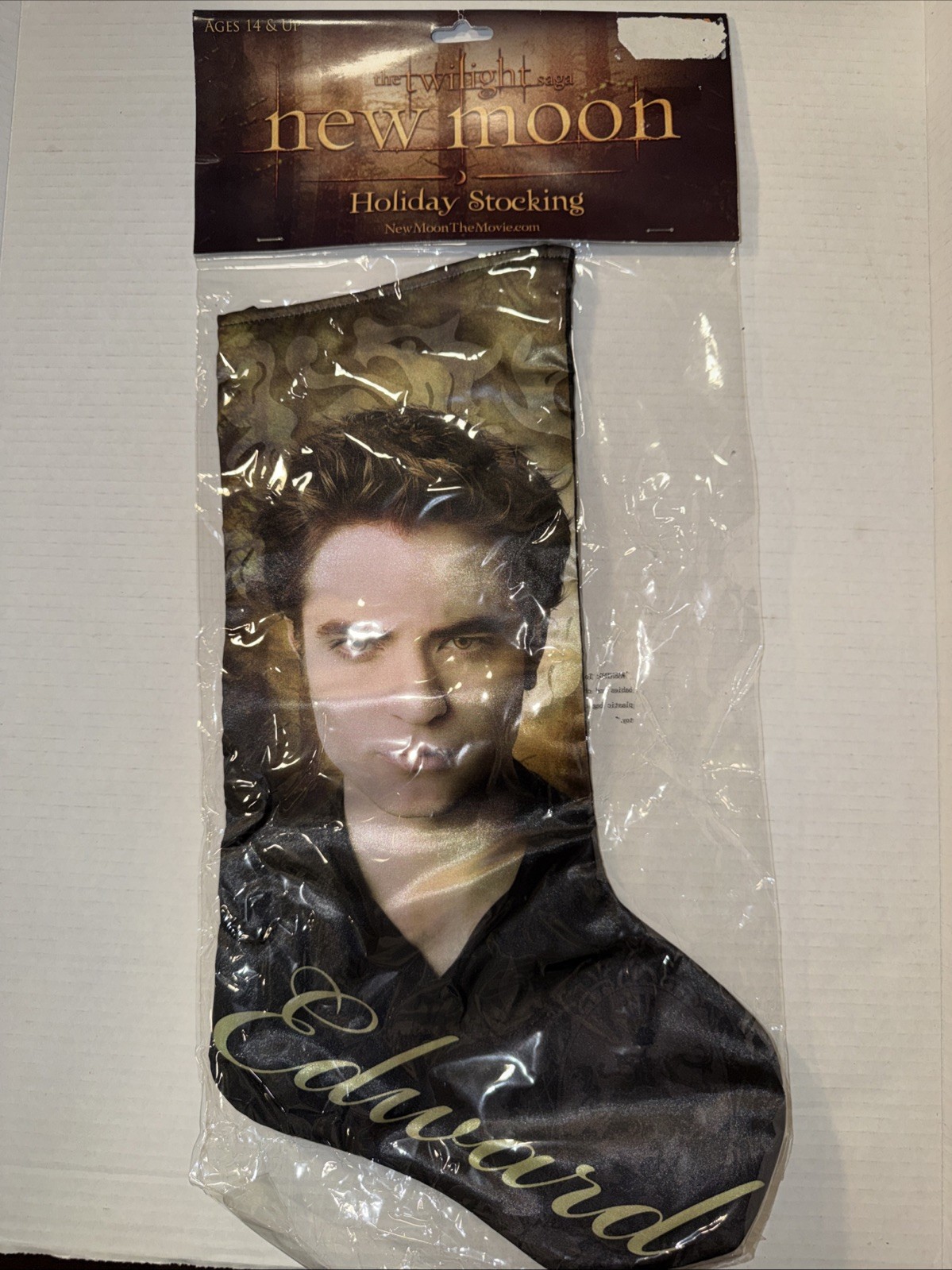 Vintage 2009 Twilight New Moon Edward Cullen Holiday Stocking NECA 