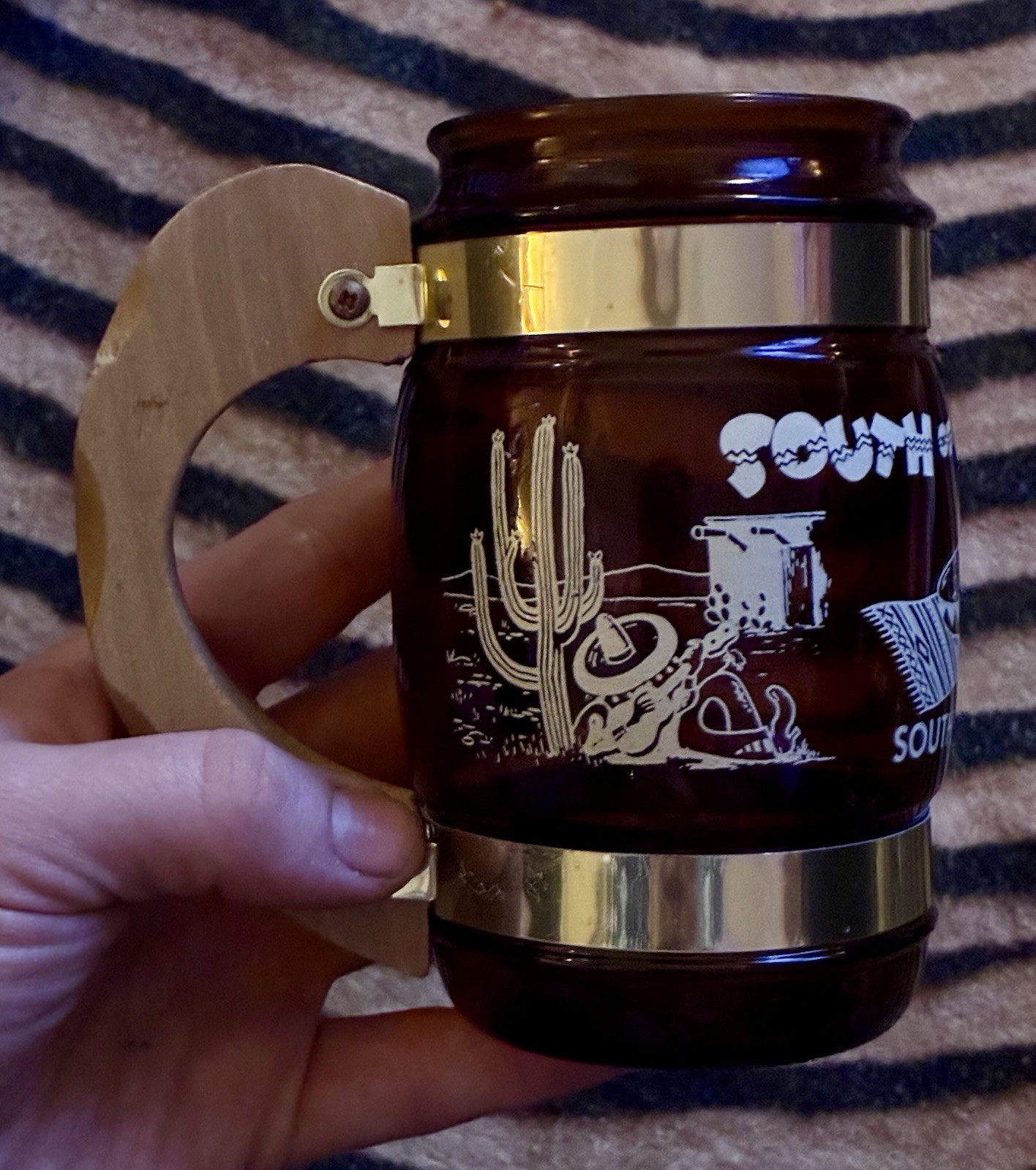 Vintage South Of The Border Glass Mug Vintage South Of The Border Glass Mug