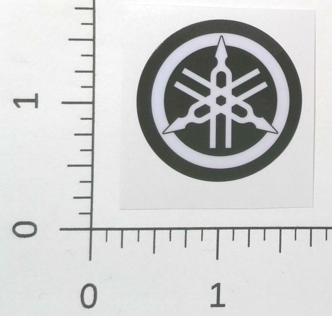 Yamaha Tuning Fork Black Round Logo Motorcycle ATV Jet Ski Sticker Decal
