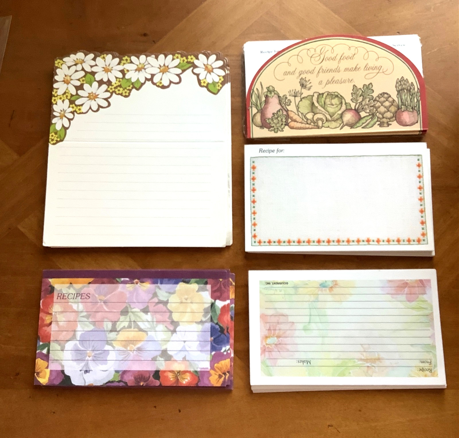75 Lot Mixed Vintage Recipe Cards Hallmark Current Blank Unused Cooking Favorite