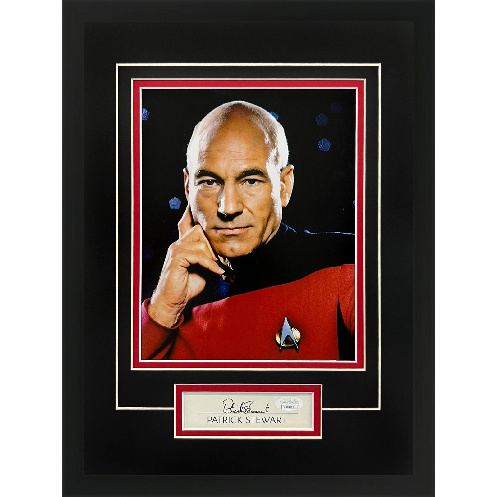 Patrick Stewart Autographed Star Trek 8x10 Photo Signature Series Frame - JSA
