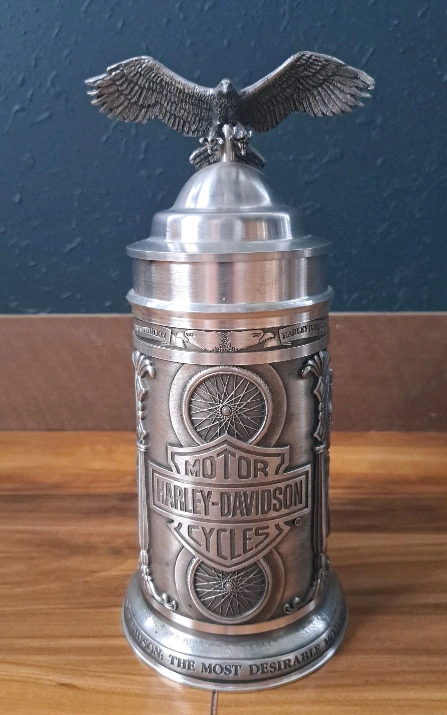 RARE Vintage GERZ Harley Davidson Pewter Beer Stein 1025 Of 2000 9.5\
