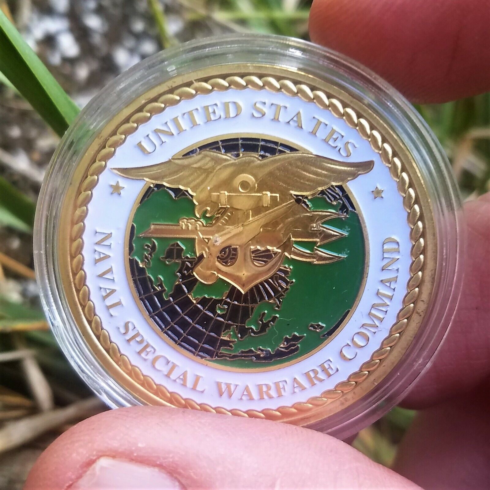 US Navy Seals Hand Painted Challenge Coin Naval Special Warfare Military Coin