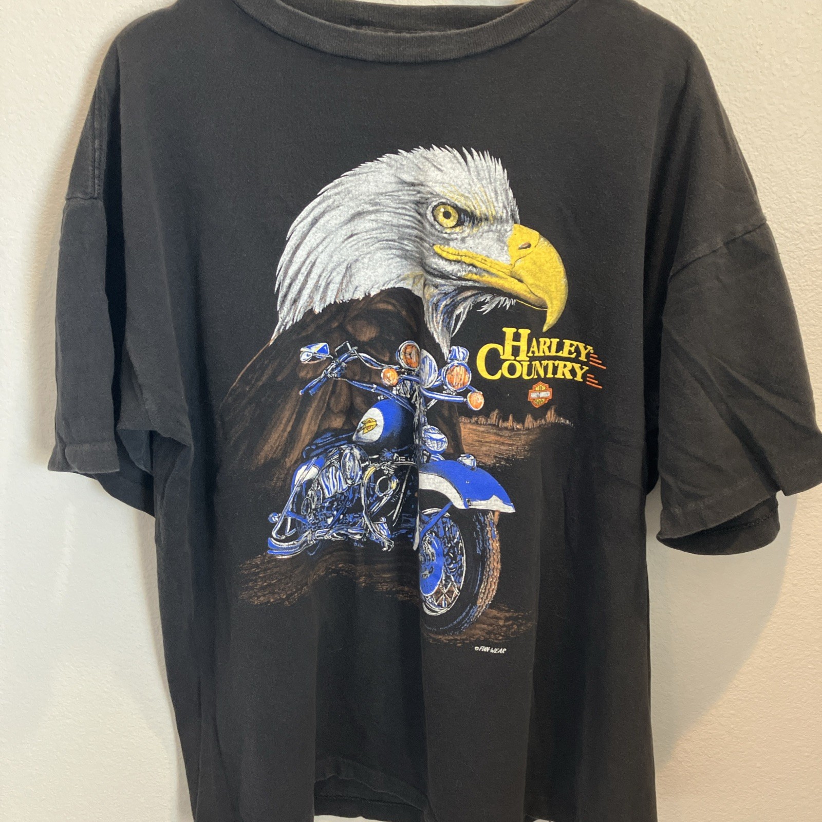 VTG 1993 Harley Davidson Harley Country Size XL T-Shirt Sturgis Eagle Biker