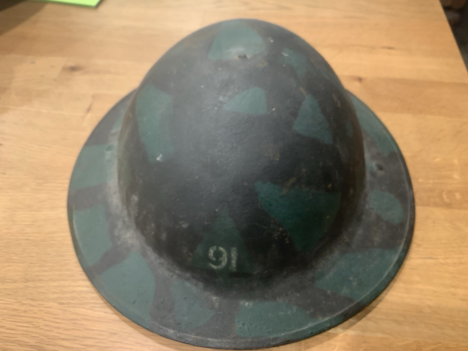 ww1 doughboy helmet m 1917 Camo Painted With Full Liner