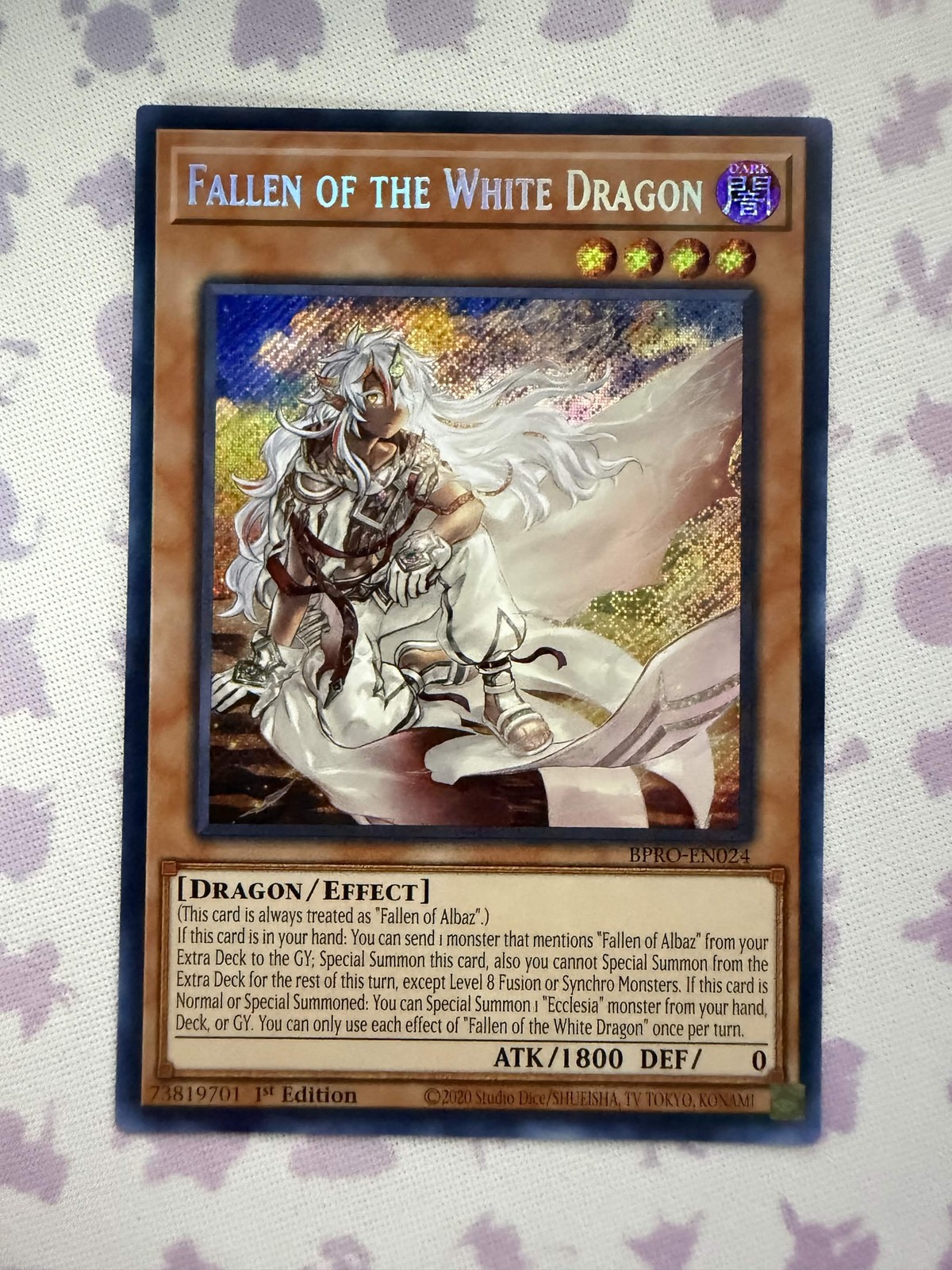 Fallen of the White Dragon BPRO-EN024 Burst Protocol 1st Edition (Secret Rare)