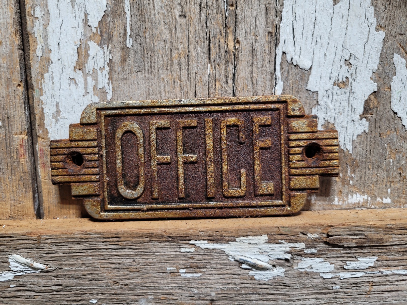 VINTAGE ART DECO OFFICE SIGN CAST IRON RESTAURANT BAR MUSIC CLUB MANAGER BOSS VINTAGE ART DECO OFFICE SIGN CAST IRON RESTAURANT BAR MUSIC CLUB MANAGER BOSS