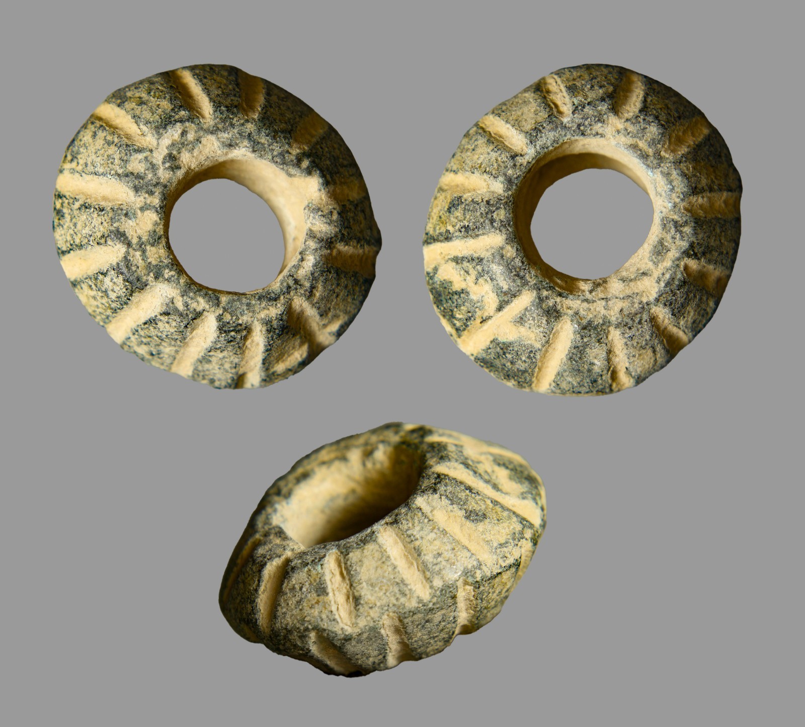 Ancient Judaea Cast Bronze Radial Grooved Scale Weight 10.95g Shekel Standard Ancient Judaea Cast Bronze Radial Grooved Scale Weight 10.95g Shekel Standard