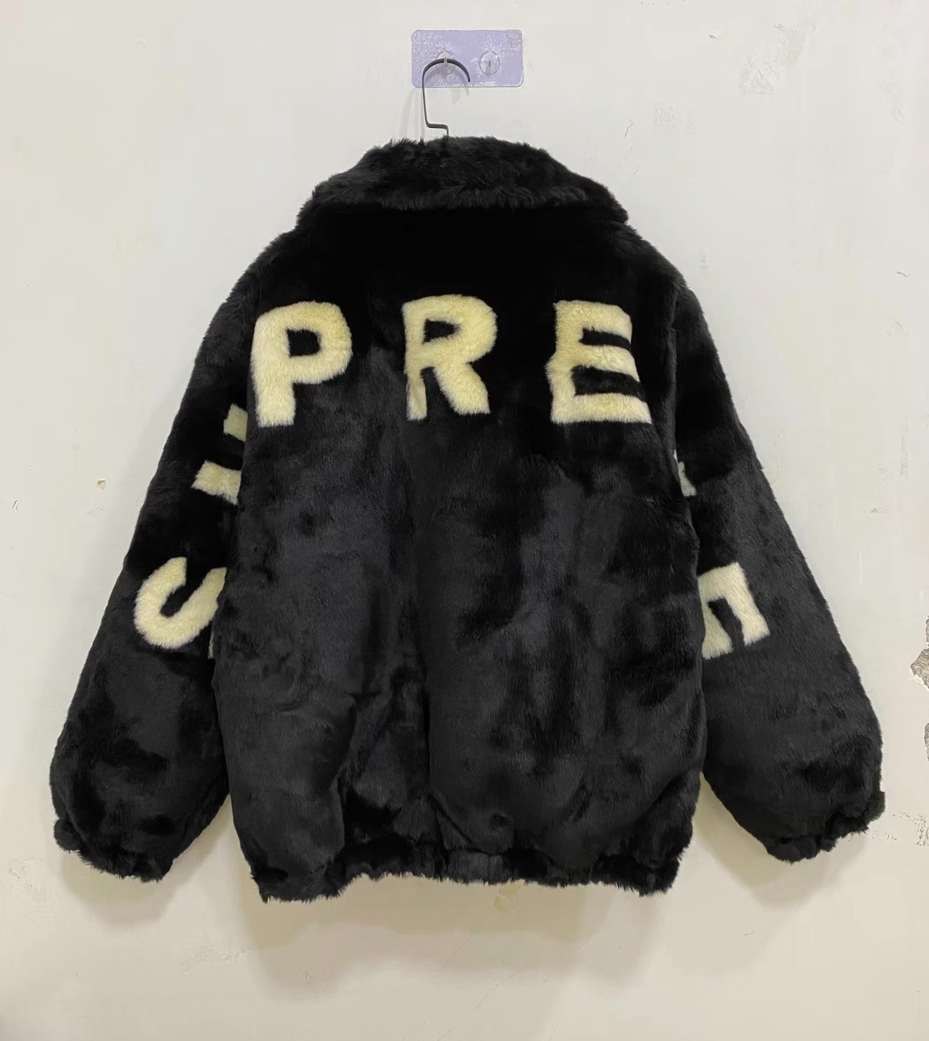 Supreme Faux Fur Bomber Jacket Black