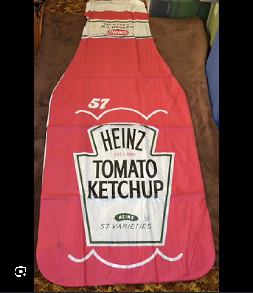 RARE Giant Store Display Heinz Tomato Ketchup inflatable Bottle 6 Ft. Tall
