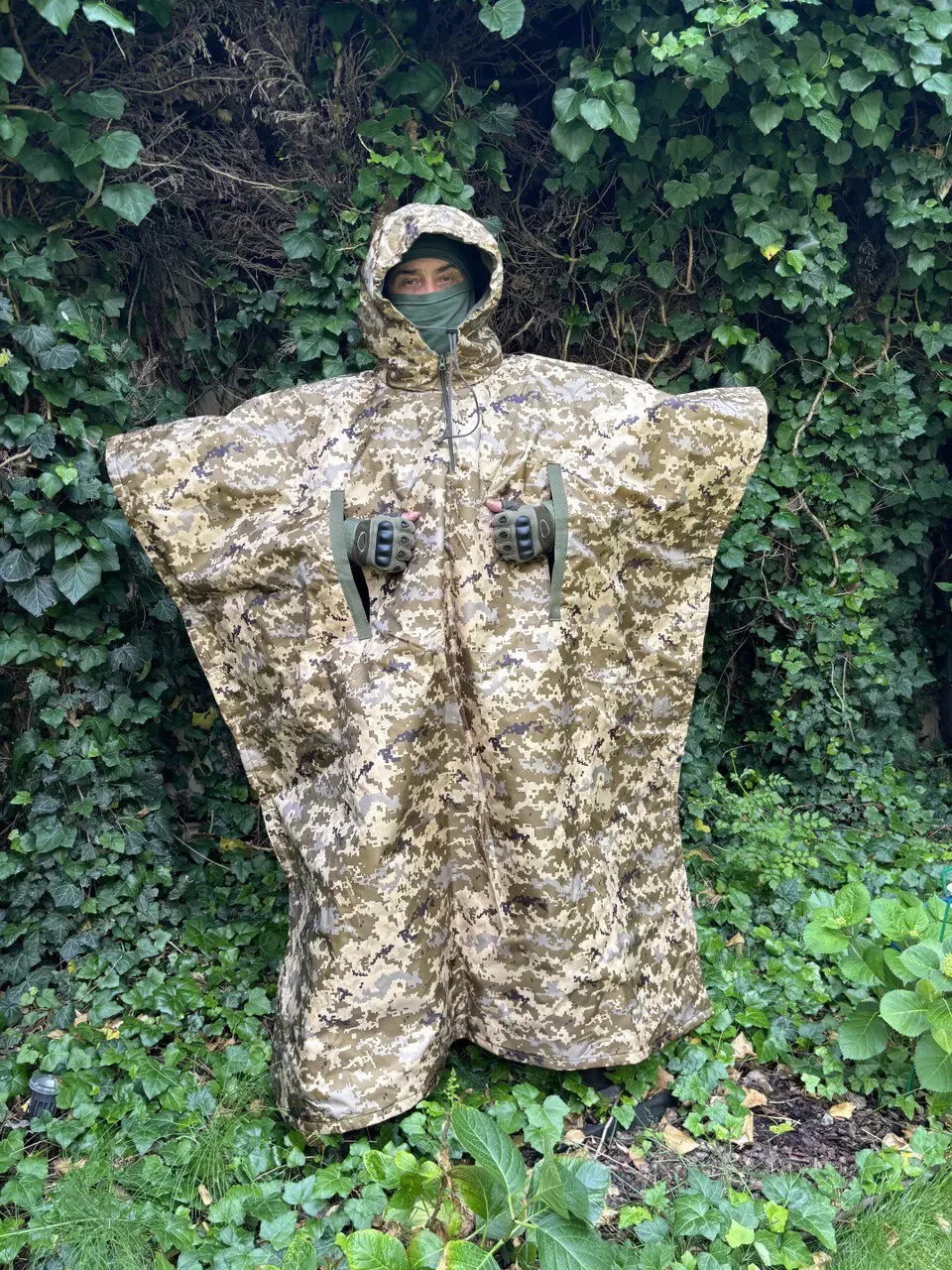 Anti-thermal imaging (anti-drone) raincoat, tactical ponchoю🇺🇦