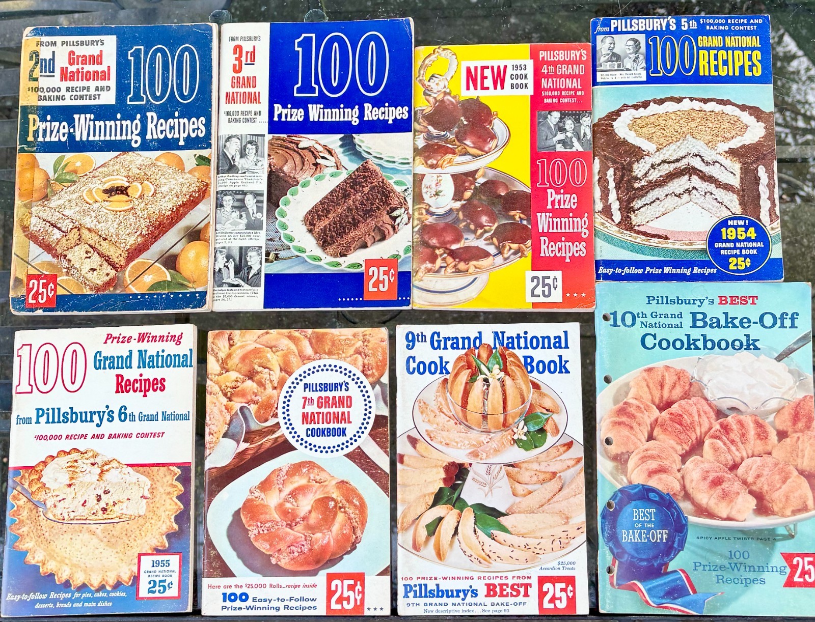 1950s PILLSBURY BAKE - OFF lot 8 Recipes Cook Books #\'s 2 3 4 5 6 7 9 10 contest