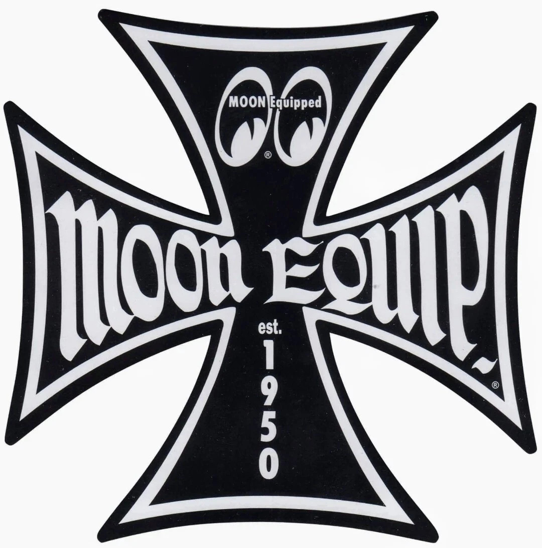 MOONEYES EQUIPMENT MOTORCYCLES BIKER HOT ROD RAT FINK STICKER  4  in.