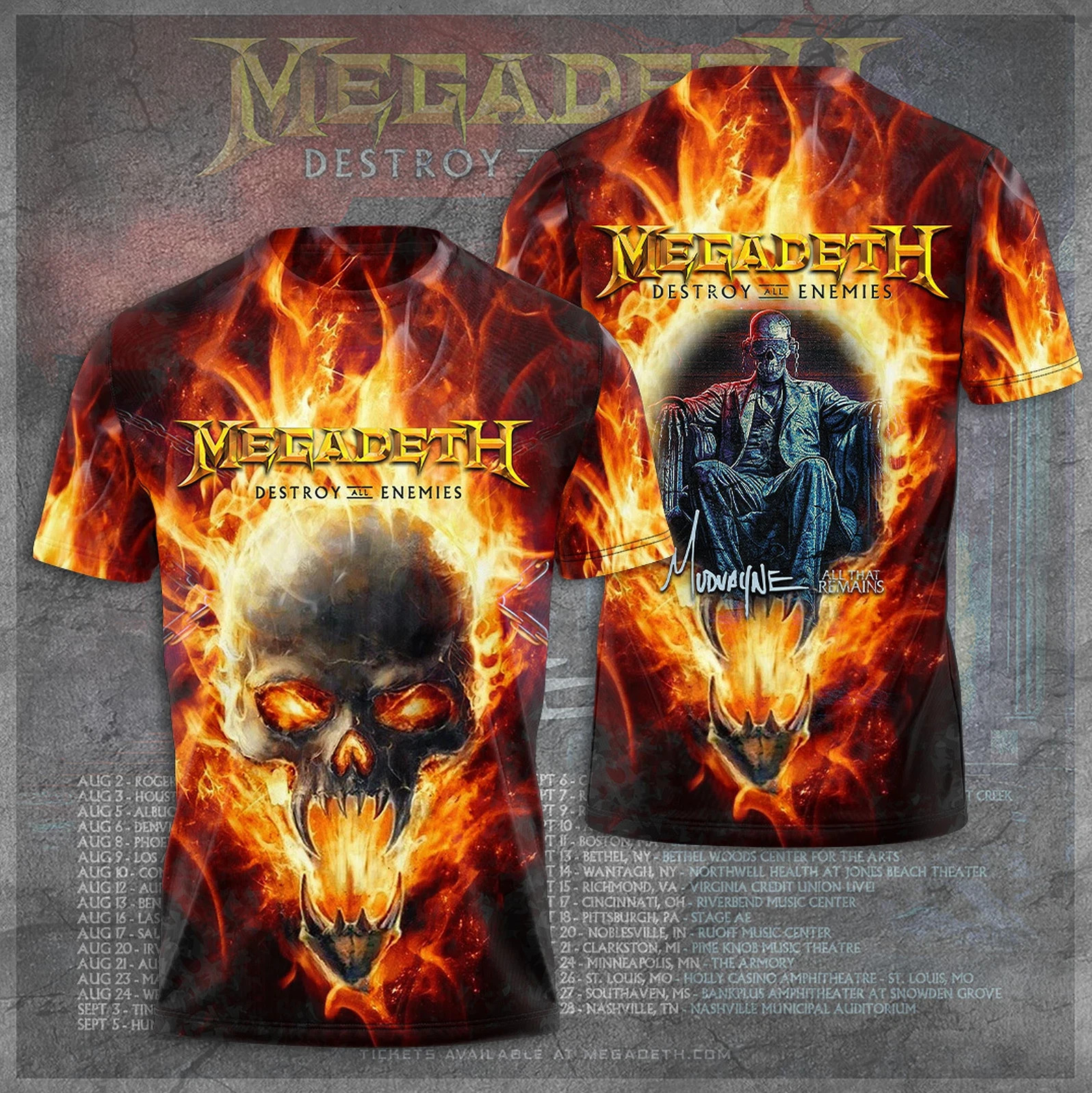 New MEGADETH DESTROY ALL ENEMIES All size shirt