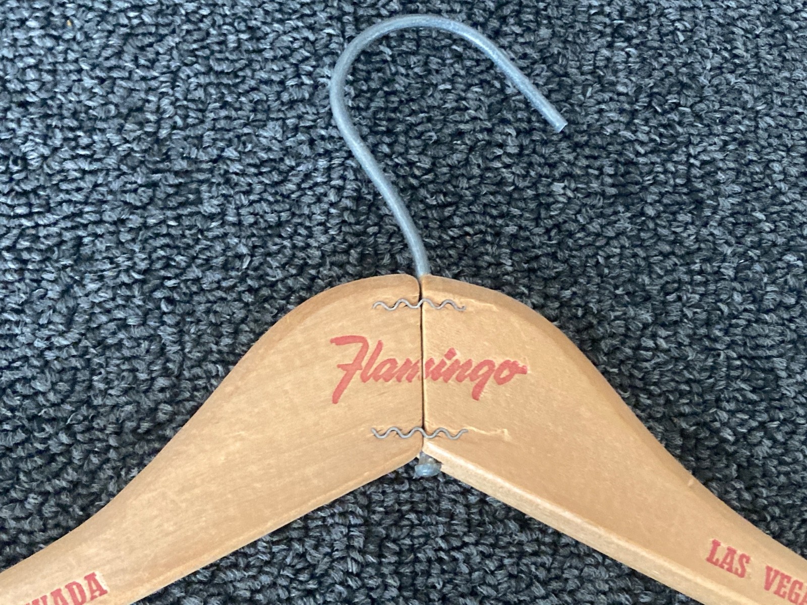 Vintage Rare “Fabulous FLAMINGO Hotel Casino Las Vegas Nevada Wooden Hanger