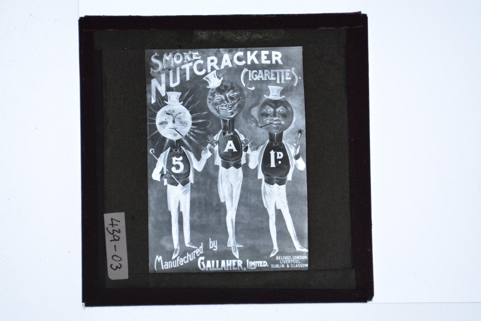Nutcracker Cigarettes Gallaher Advertising Magic Lantern Slide