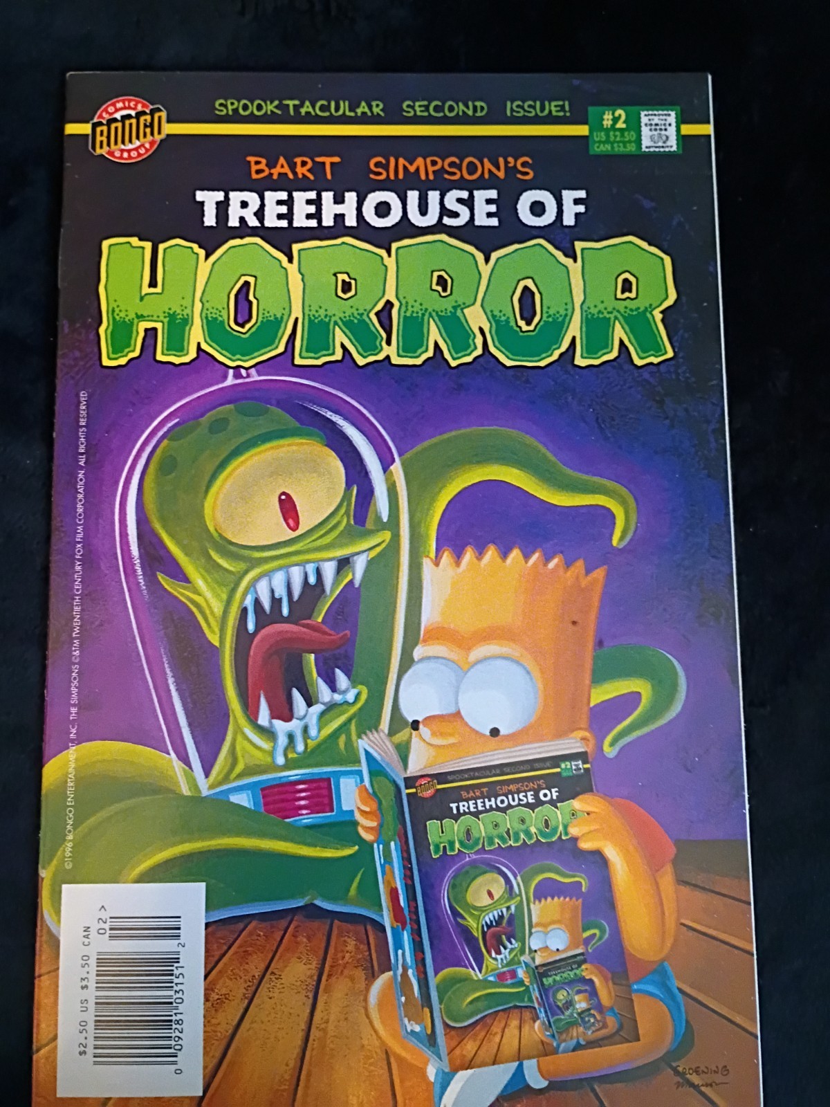 Bart Simpson Treehouse of Horror #2-Newstand/Bongo Com-1997/Look Pics & Read....