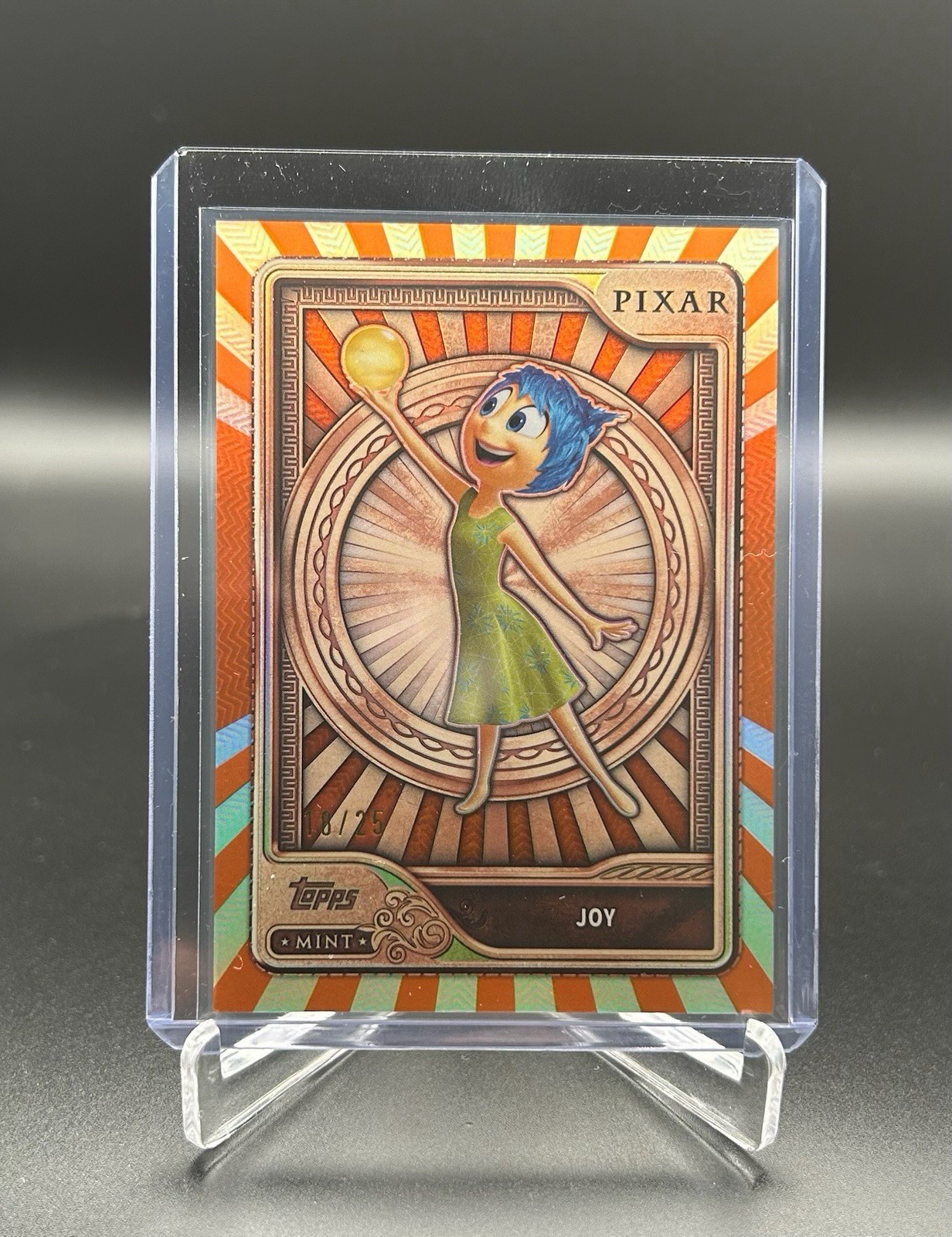 2026 Topps Disney Mint - Pixar / Inside Out - Joy #21 - Orange Foil /25