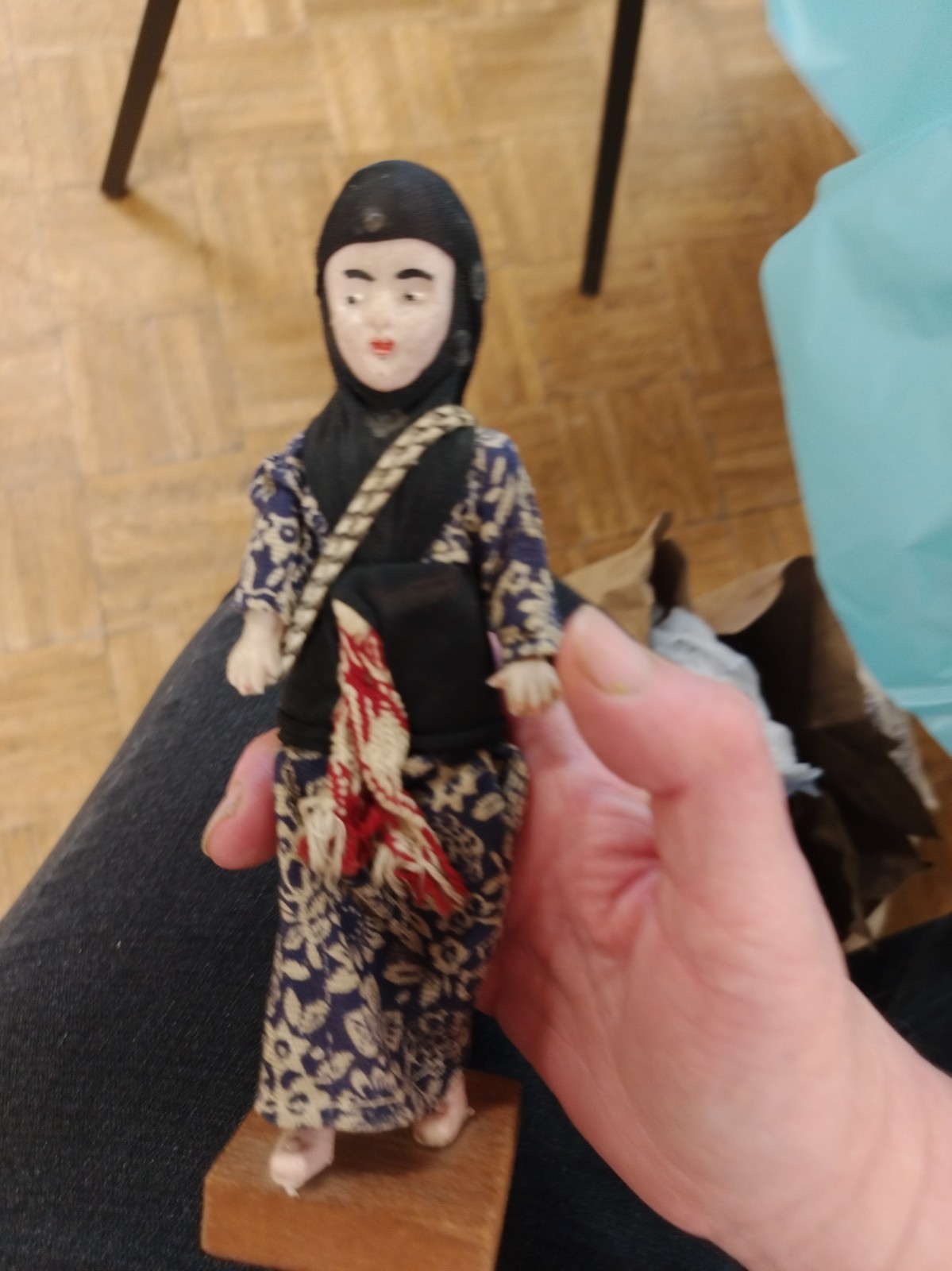 vintage East Asian or Japanese folk art doll