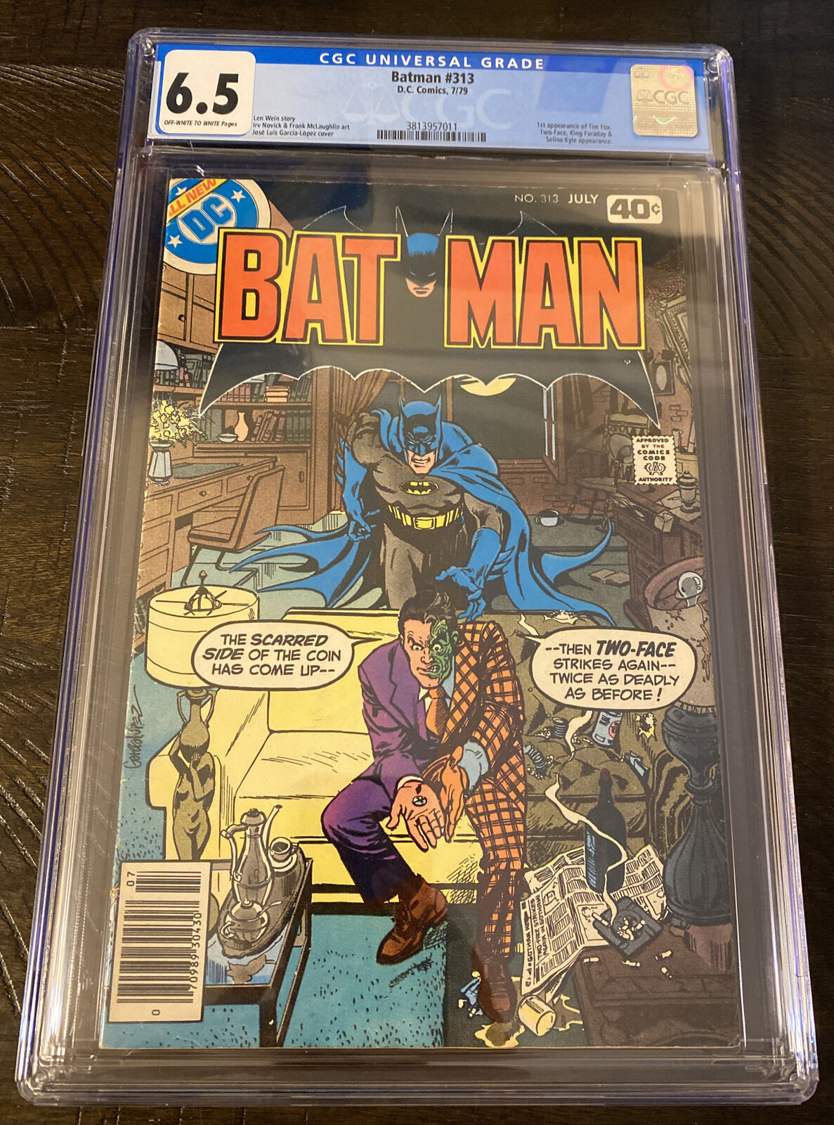 Batman #313 CGC 6.5 Off White To White Pages 1st App Of Tim Fox