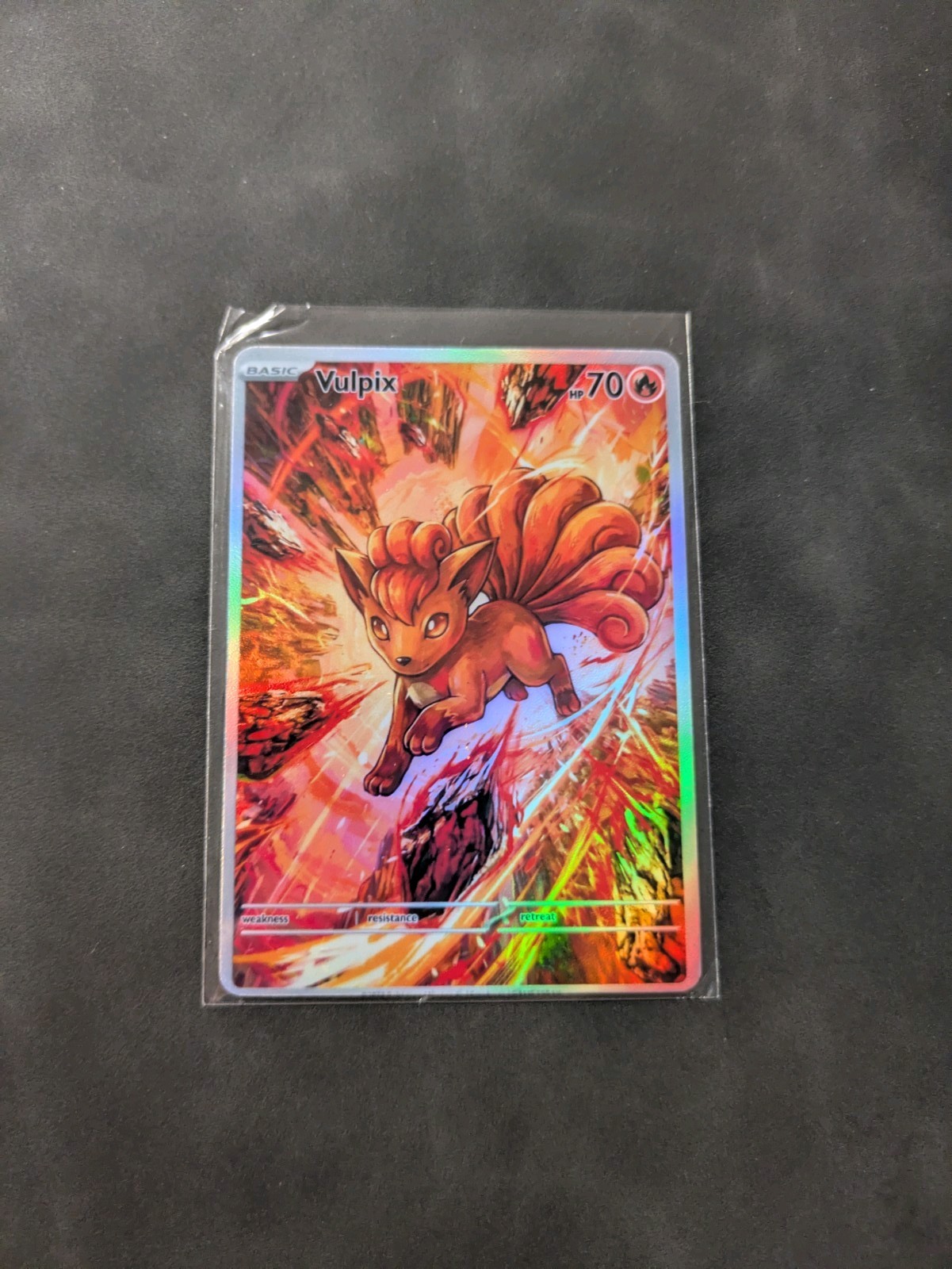 Dramatic Vulpix Holographic Display Card