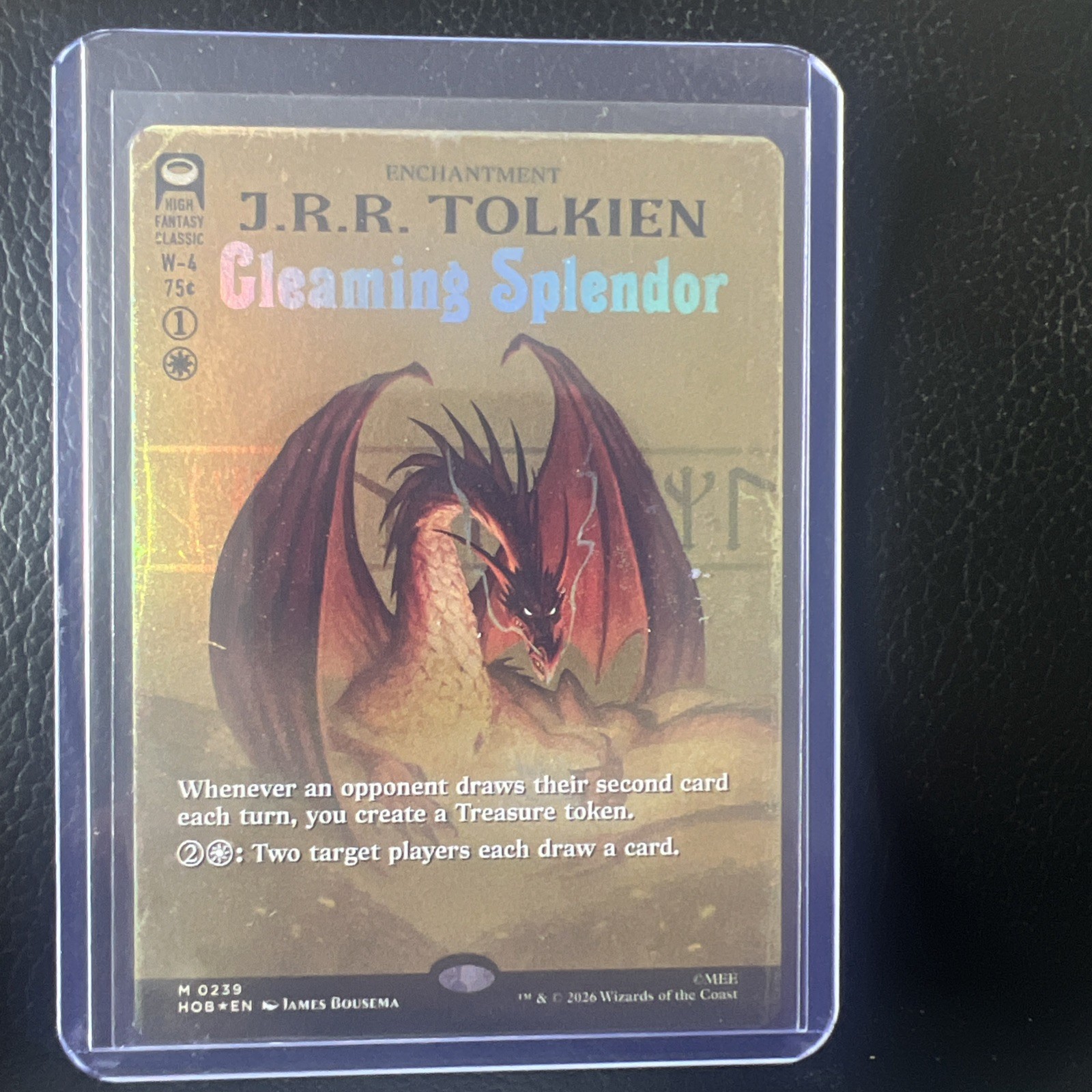 Magic: The Gathering Gleaming Splendor Foil Book Cover Borderless The Hobbit 239
