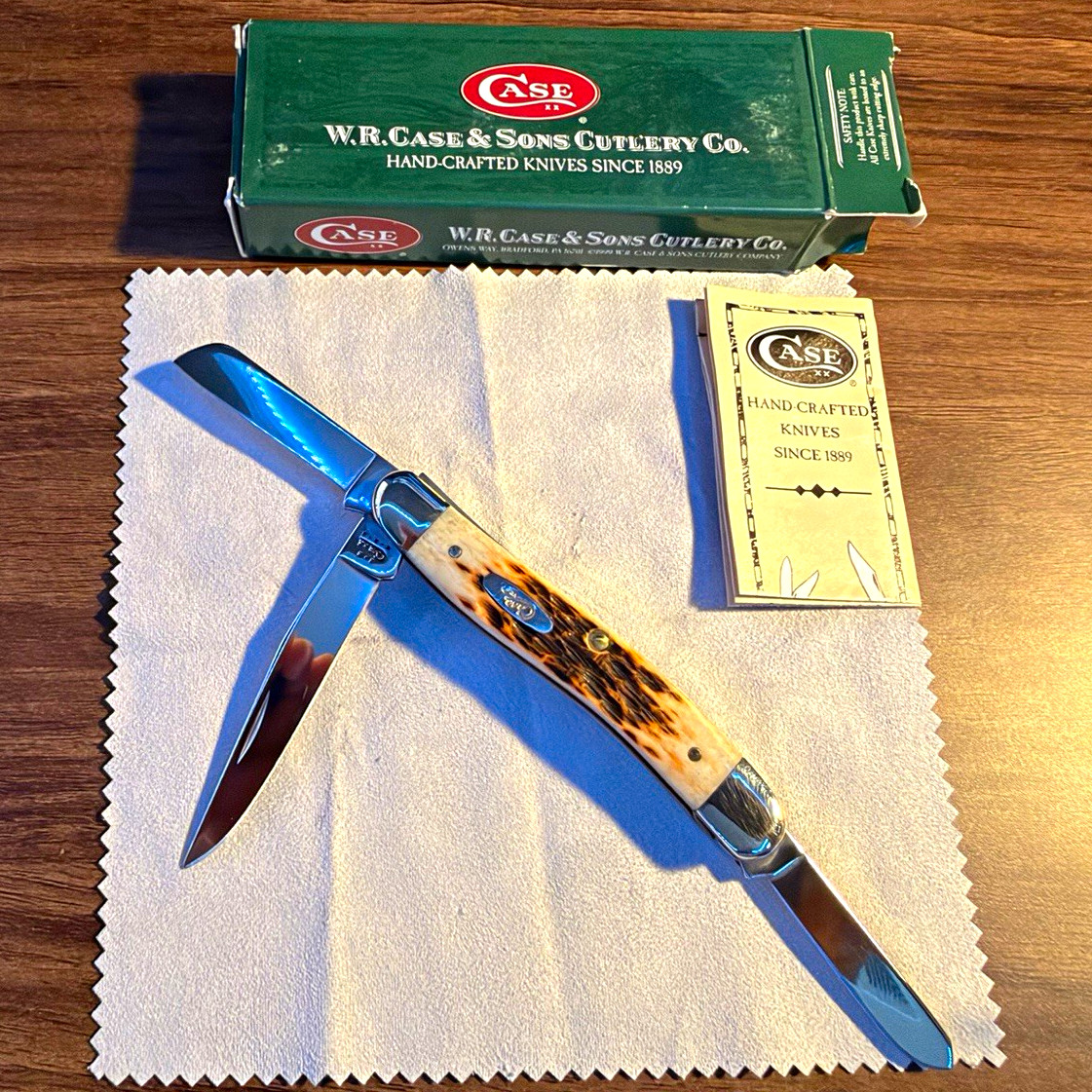 Case XX Trapper Bone 2-Blade Slipjoint Pocketknife Stainless Steel 1989