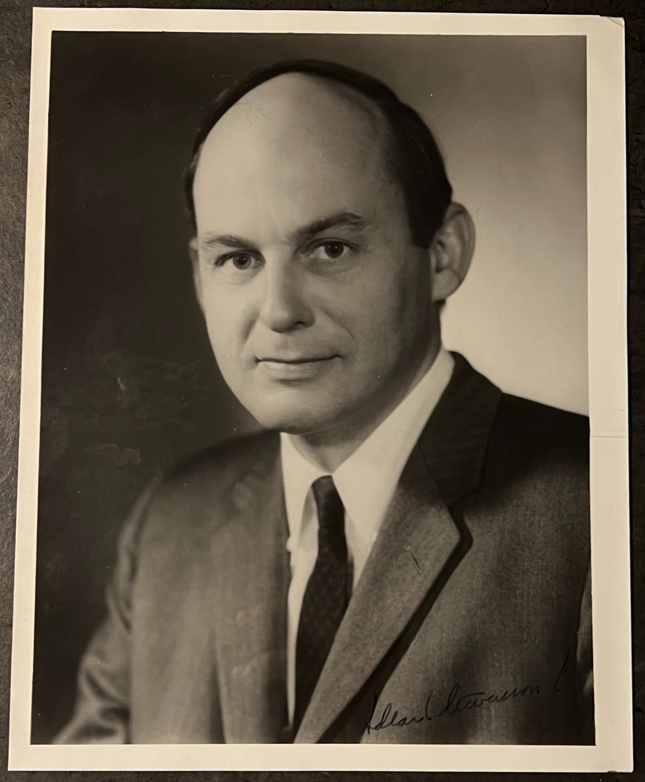 Adlai Stevenson III Signed Vintage U.S. Senator Portrait Illinois Autograph