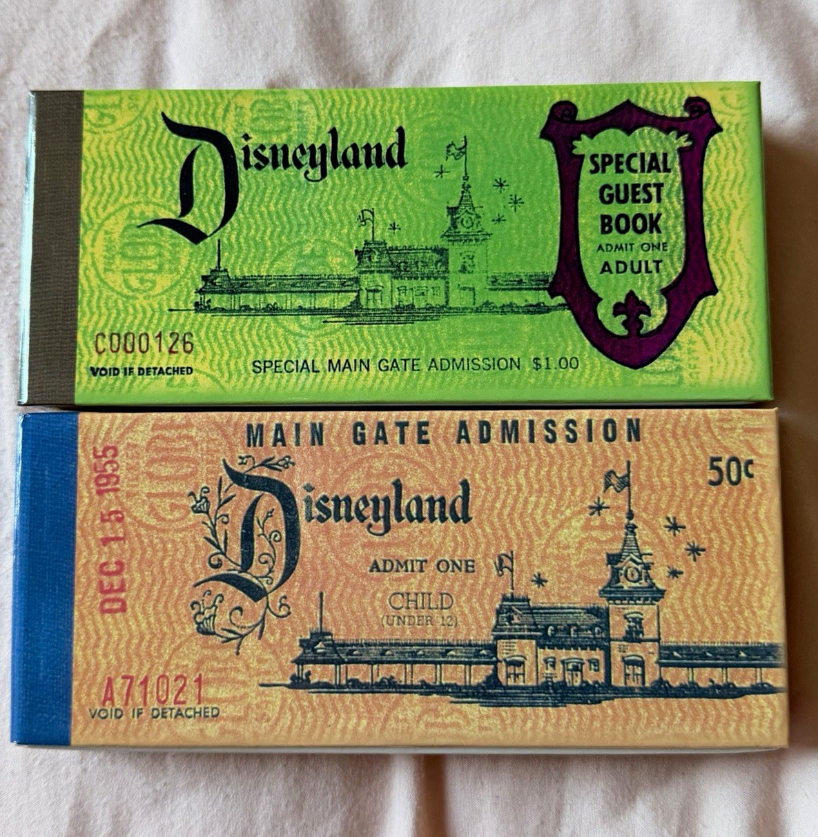 Disneyland Main Street Main Gate & Special Guest Admission Ticket Book 1955 Disneyland Main Street Main Gate & Special Guest Admission Ticket Book 1955