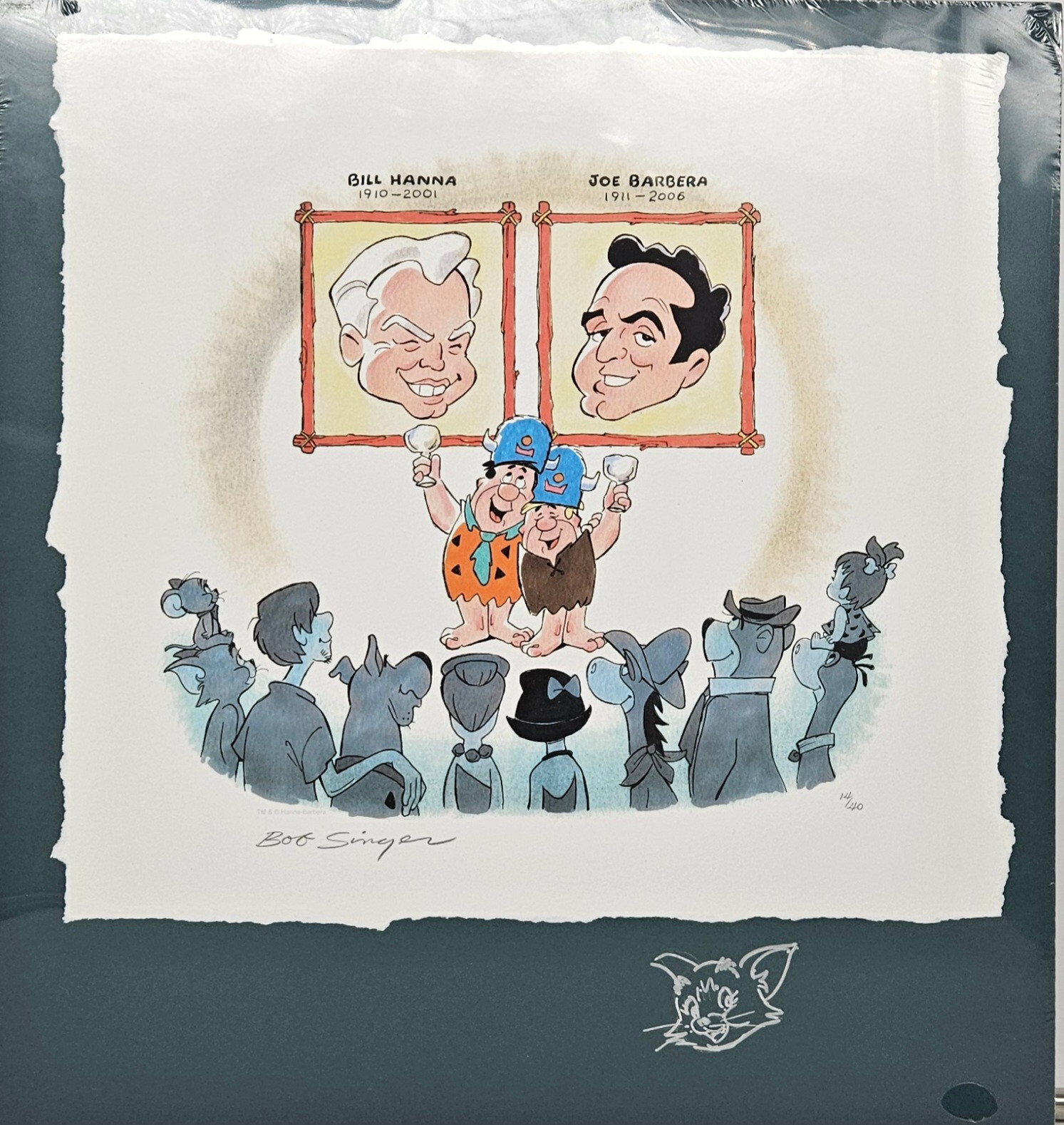 Hanna/Barbera Tribute Giclee On Paper Signed+Remarked by Bob Singer-Tom+Jerry