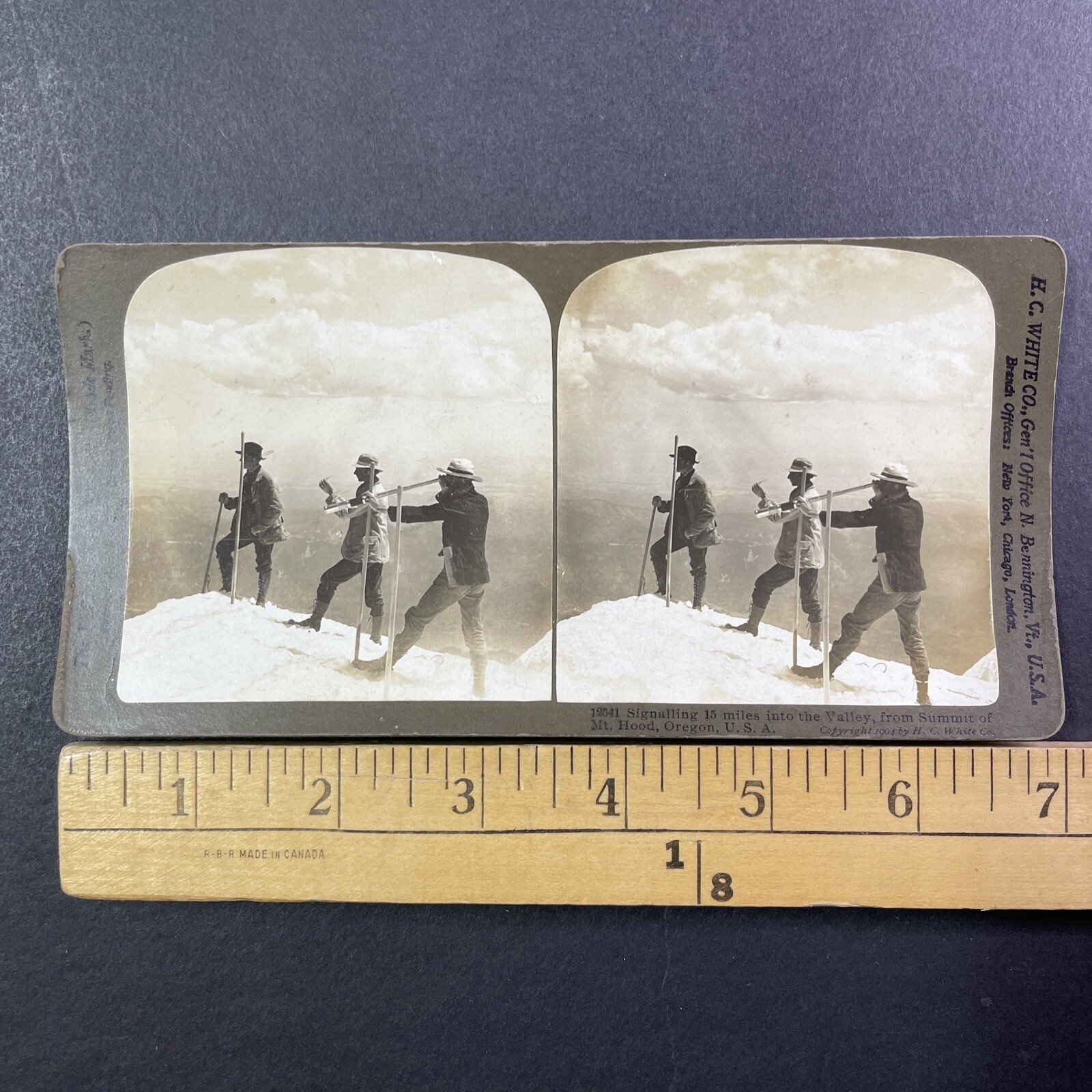 Mt. Hood Oregon Stereoview H.C. White Co. 1904 Surveyors Signaling Mt. Hood Oregon Stereoview H.C. White Co. 1904 Surveyors Signaling