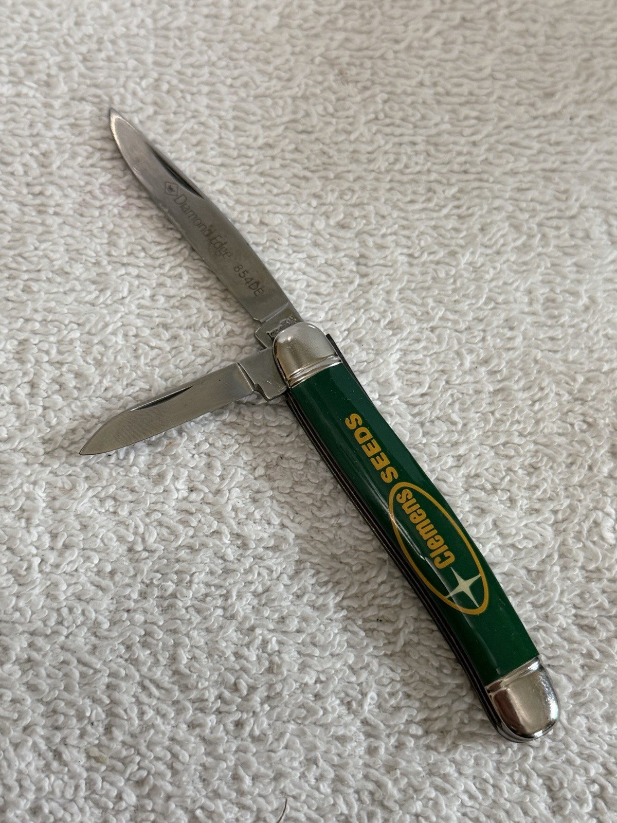 Vtg Imperial Diamond Edge 854DE Pocket Knife Clemens Seeds Advertising USA Vtg Imperial Diamond Edge 854DE Pocket Knife Clemens Seeds Advertising USA