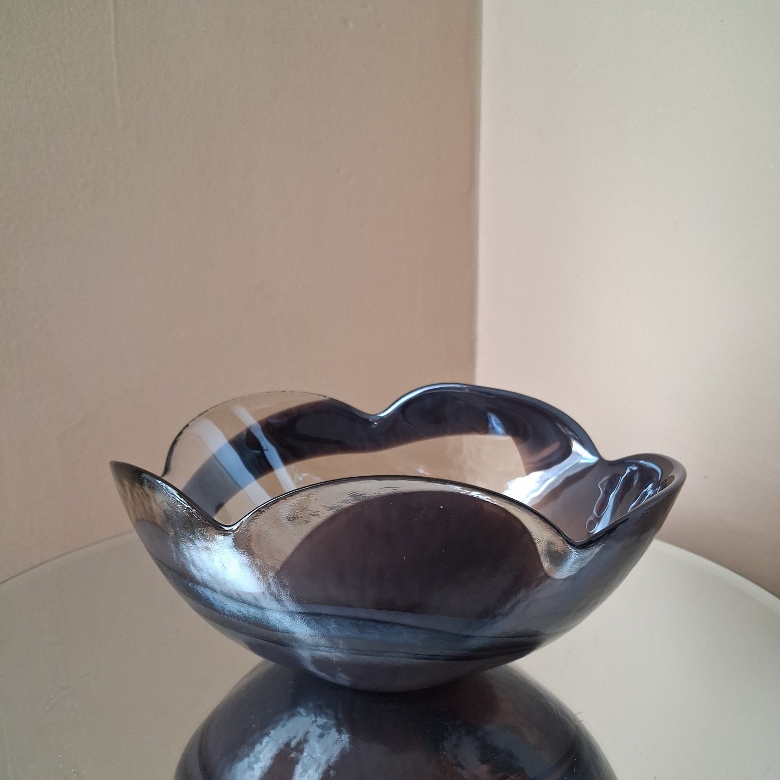 Vintage Murano Made In Italy Venezia  Grey/ Purple Hues Bowl