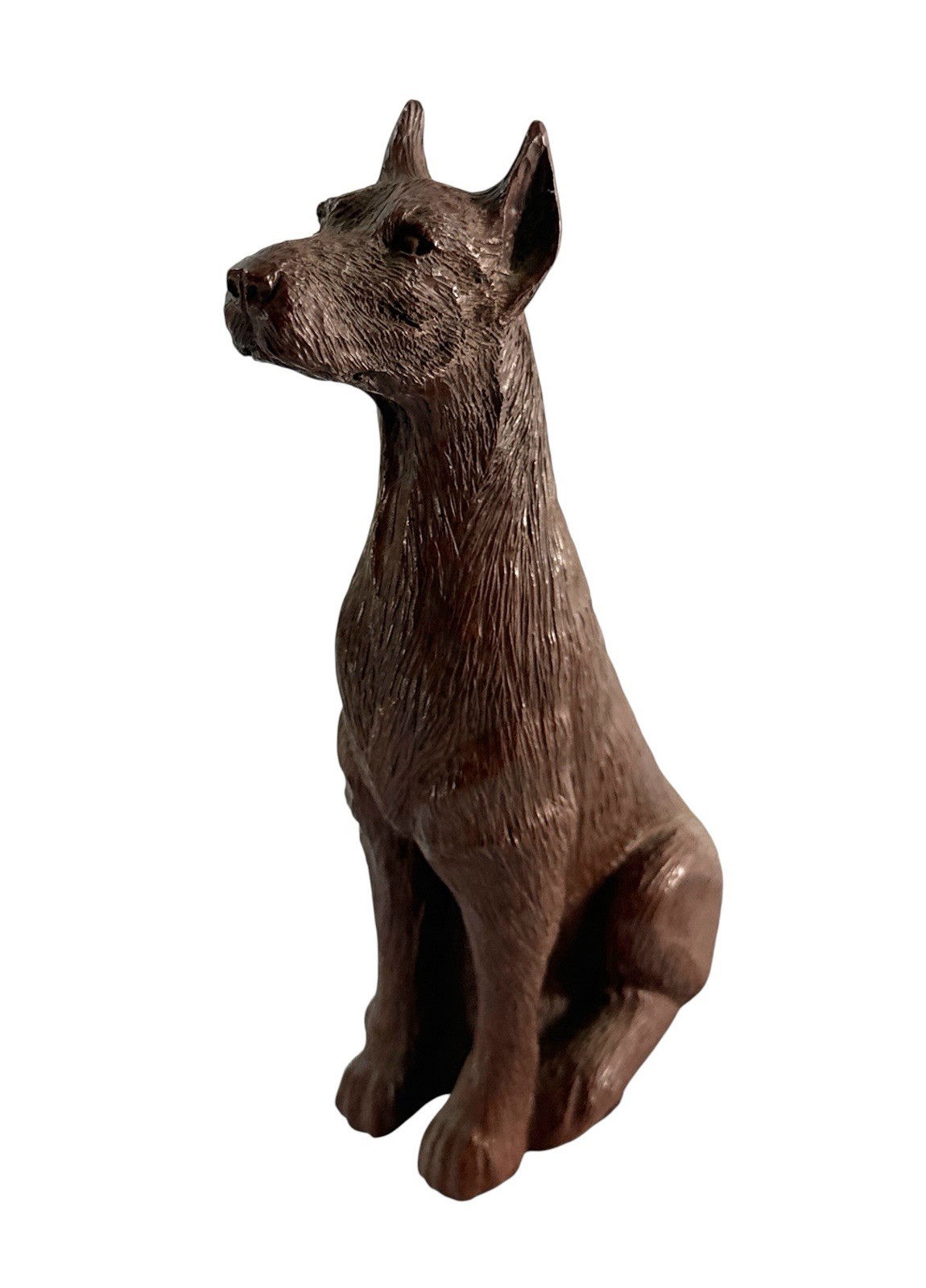 Red Mill Mfg Doberman Pinscher Dog Figurine 6” Handcrafted USA Wood Look