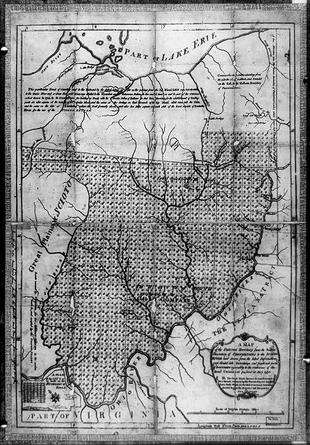 1787 Federal Territory Map Western Pennsylvania Scioto River Ohio Territory