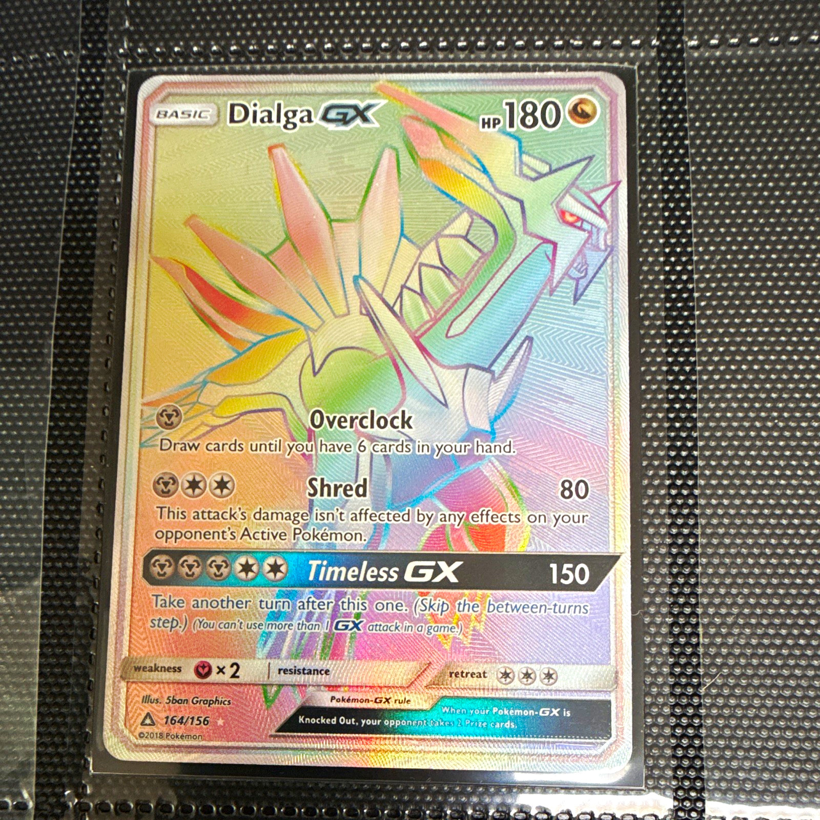 The Pokémon Company Dialga GX 164/156 Ultra Prism EN Secret Rare Holo Full Art