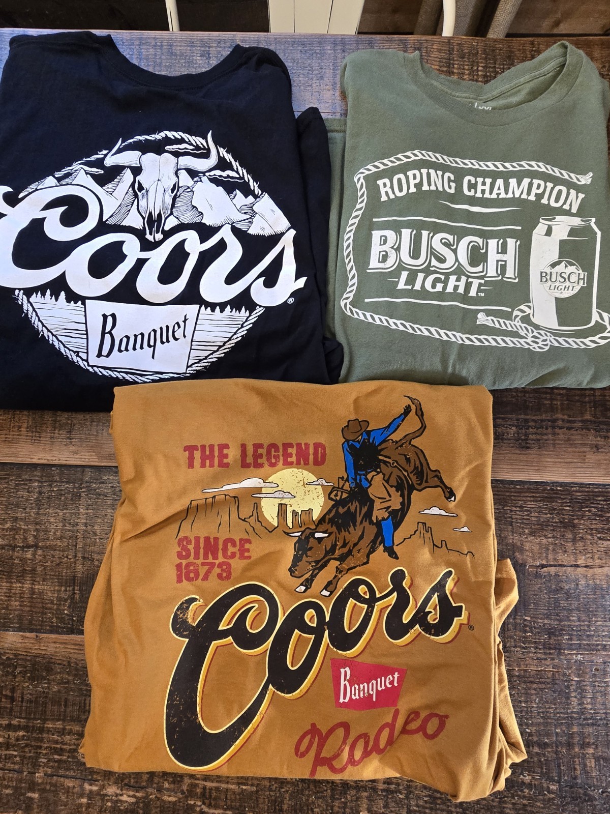 Coors Light Busch Light Beer Lot Of 3 Shirts Mens 2xl