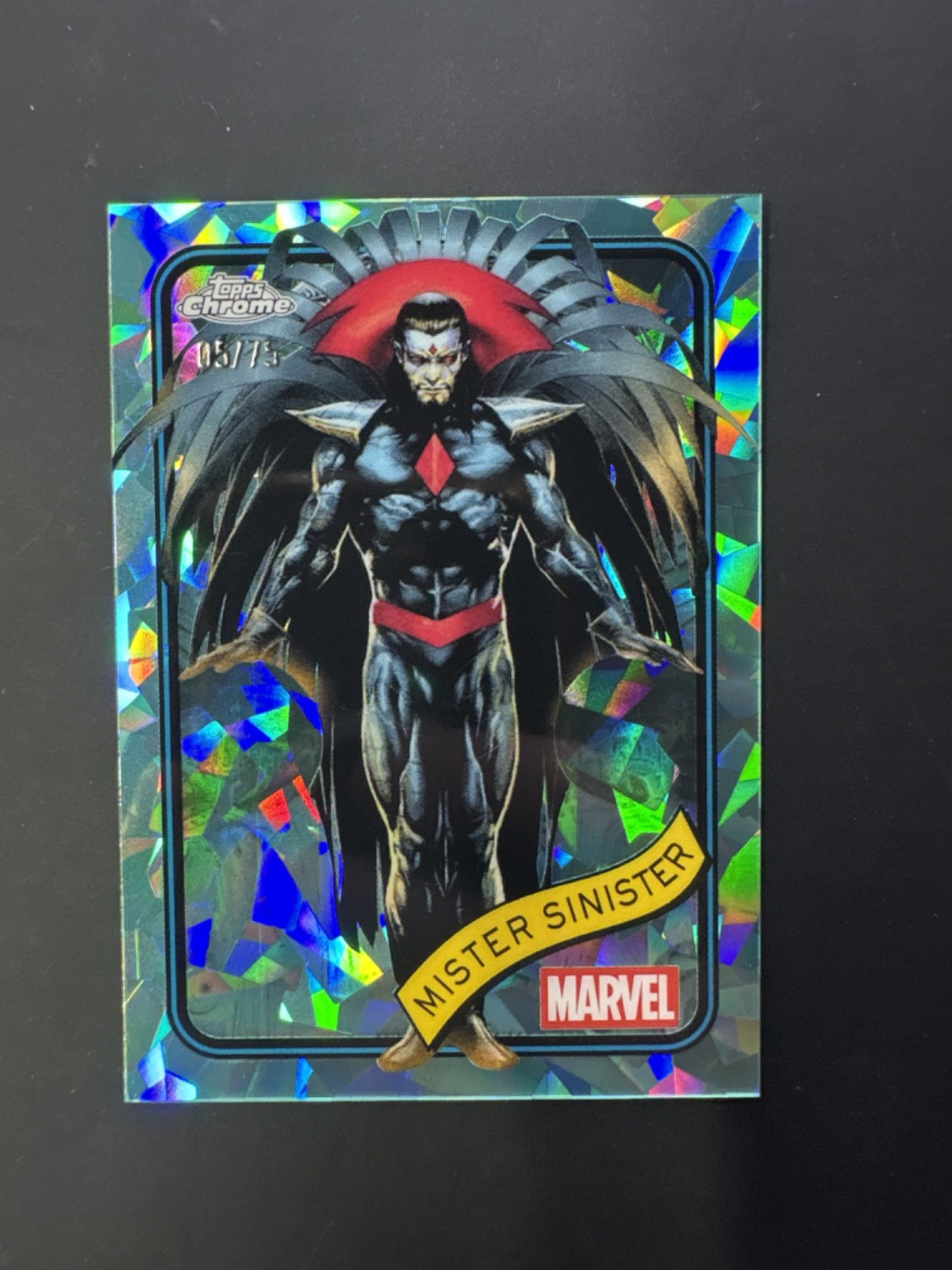 2025 Topps Chrome Marvel Sapphire #155 Mister Sinister Aqua /75