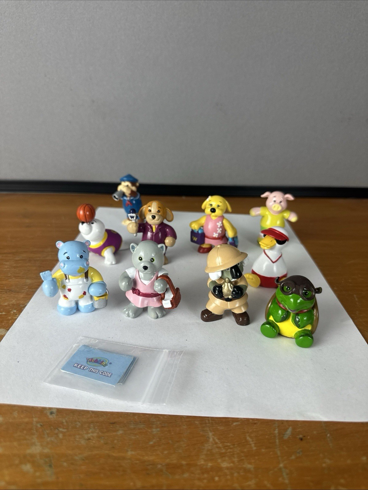 Lot of 10 Ganz Webkinz Figures PVC Miniatures Mixed Animals Collectible Toys