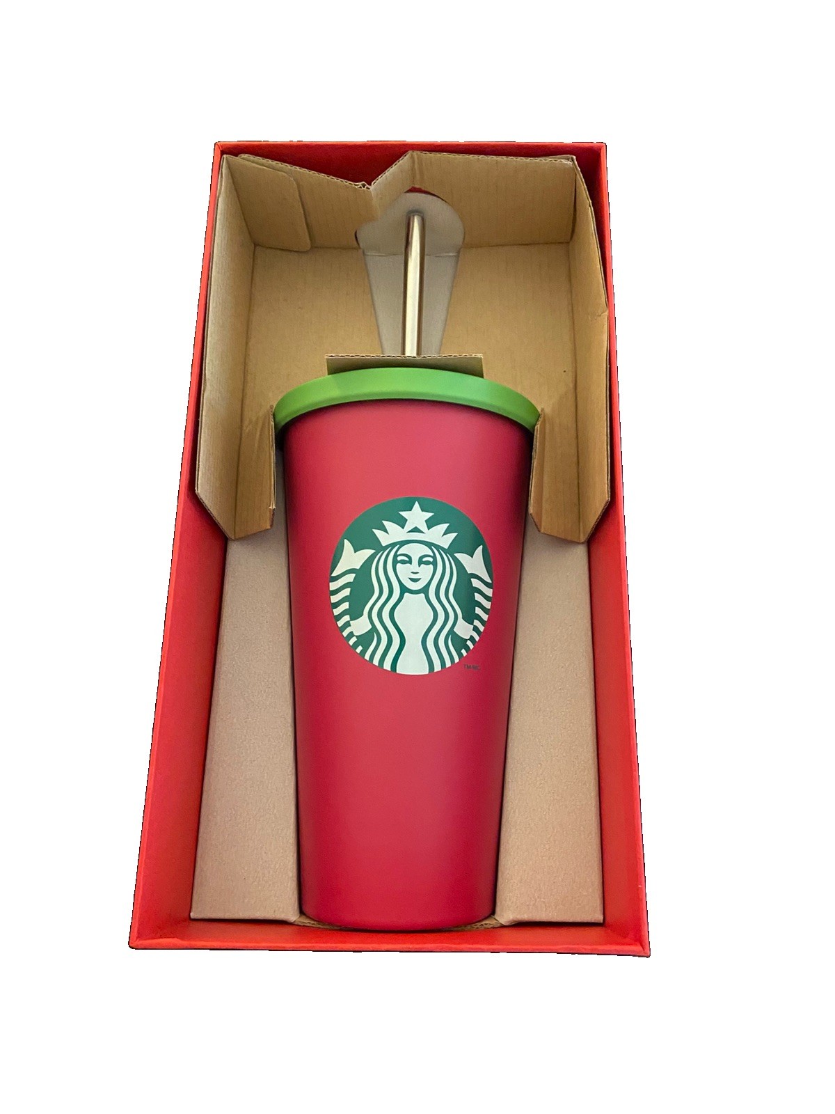 NEW IN BOX Starbucks 2014 Mermaid 16 oz Stainless Steel Cold Cup Tumbler Pink NEW IN BOX Starbucks 2014 Mermaid 16 oz Stainless Steel Cold Cup Tumbler Pink