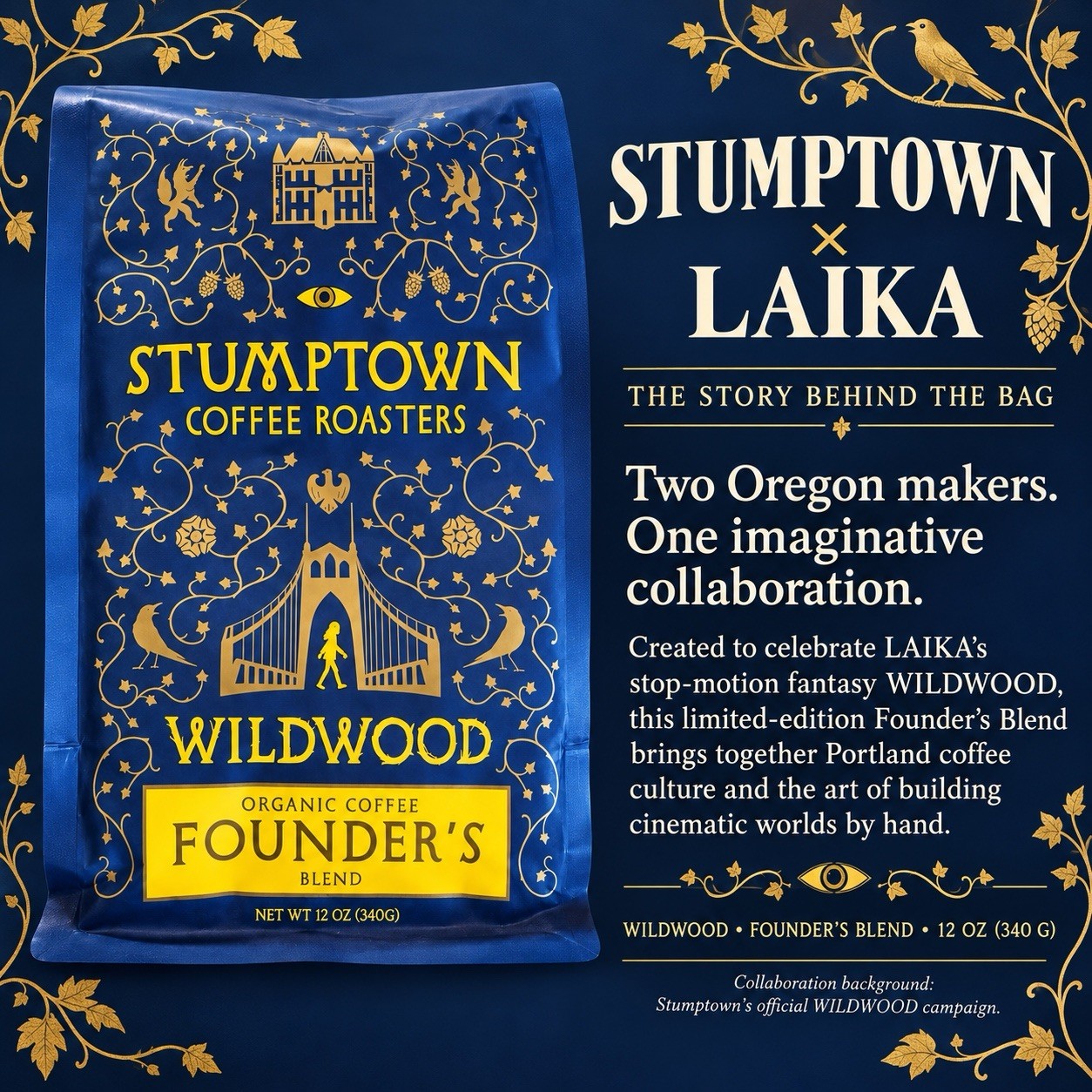 Wildwood Limited Edition Laika X StumpTown organic whole bean coffee Wildwood Limited Edition Laika X StumpTown organic whole bean coffee