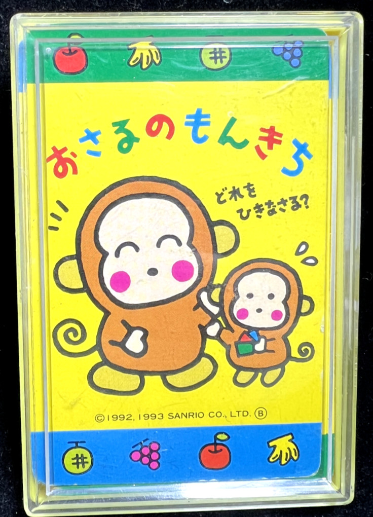Sanrio Osaru No Monkichi Monkey Playing Cards Deck Japan 1993 Rare Vintage +case