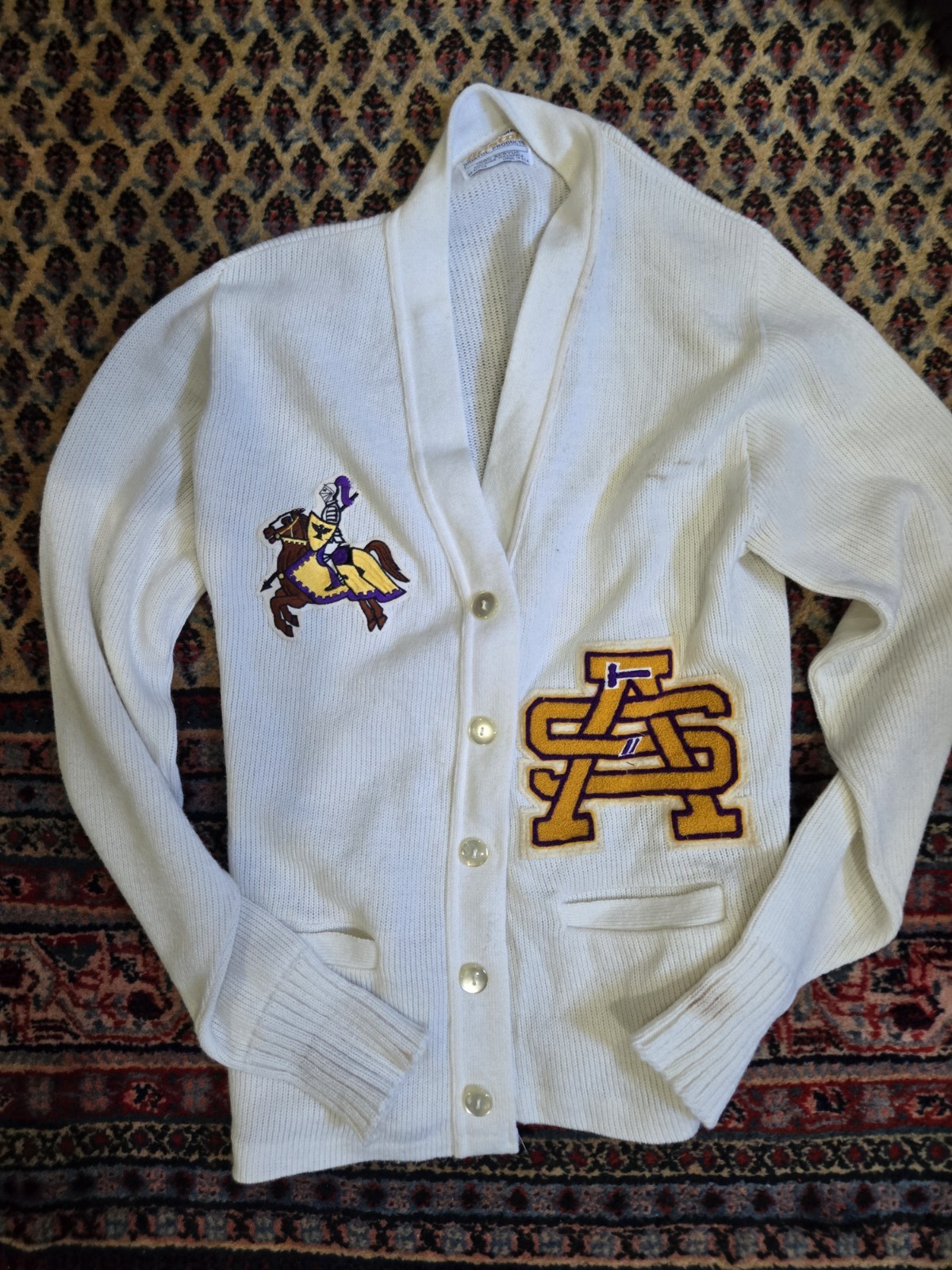 vtg st augustine new orleans high school sweater bristol award 