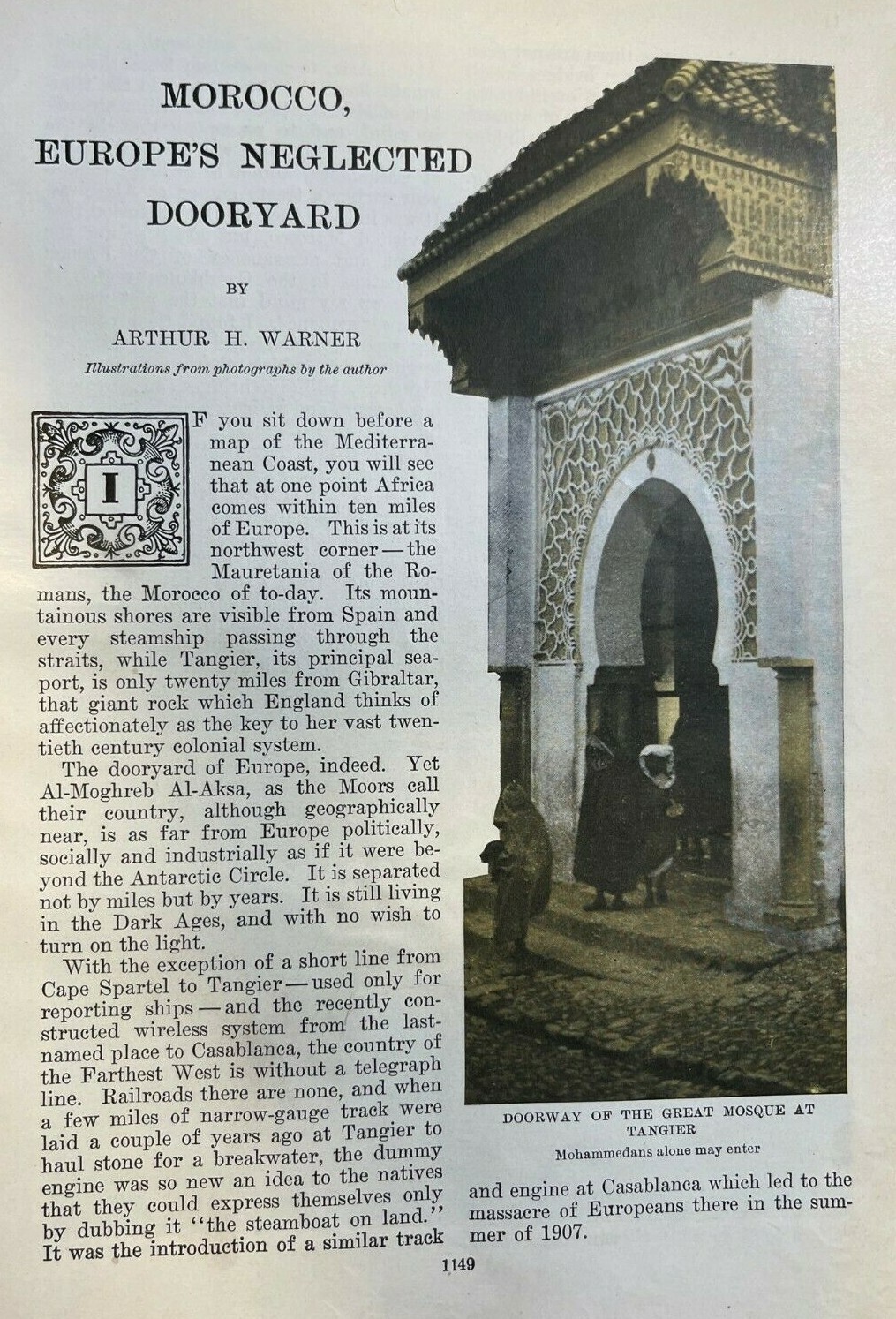 1908 Africa Morocco Tangier Casablanca illustrated 1908 Africa Morocco Tangier Casablanca illustrated