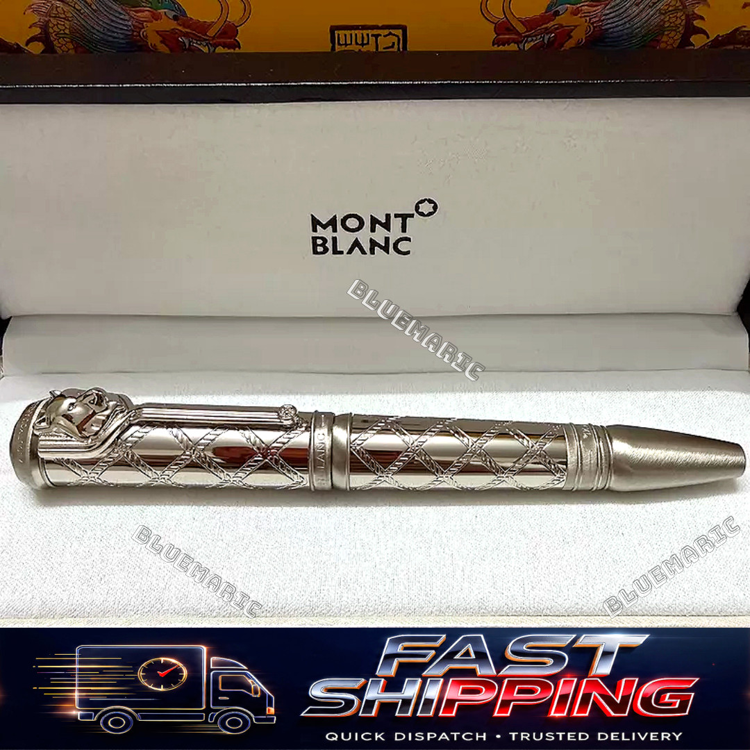 Montblanc Luxury Rollerball Pen Panther Design Silver Executive Edition